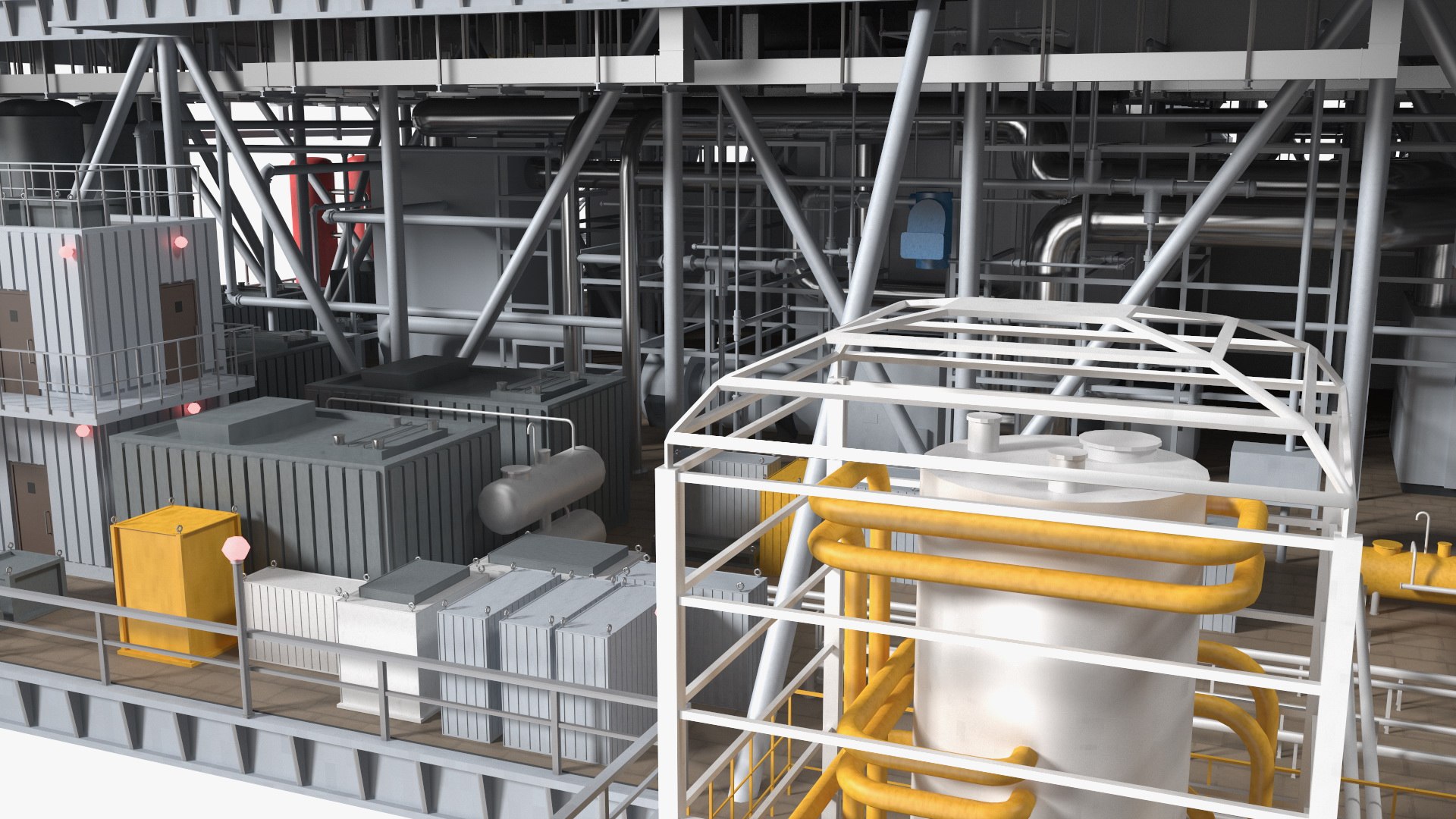 3D Offshore Oil Platform with TI Europe Tanker Ship model