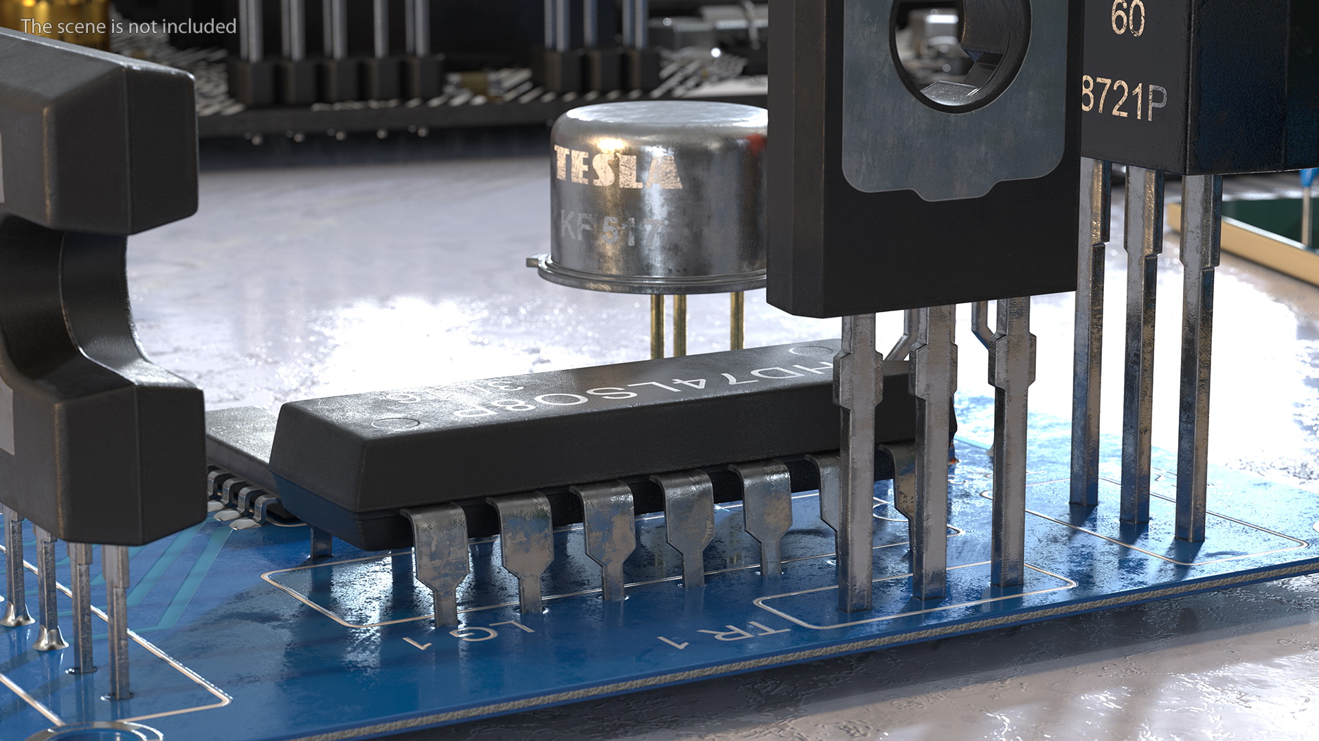 3D Active Electronics Components on Circuit Board