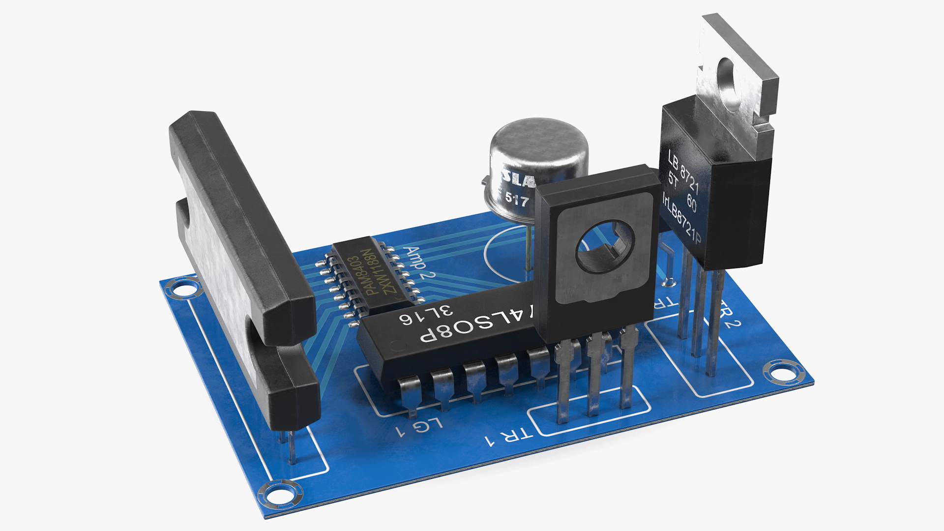 3D Active Electronics Components on Circuit Board