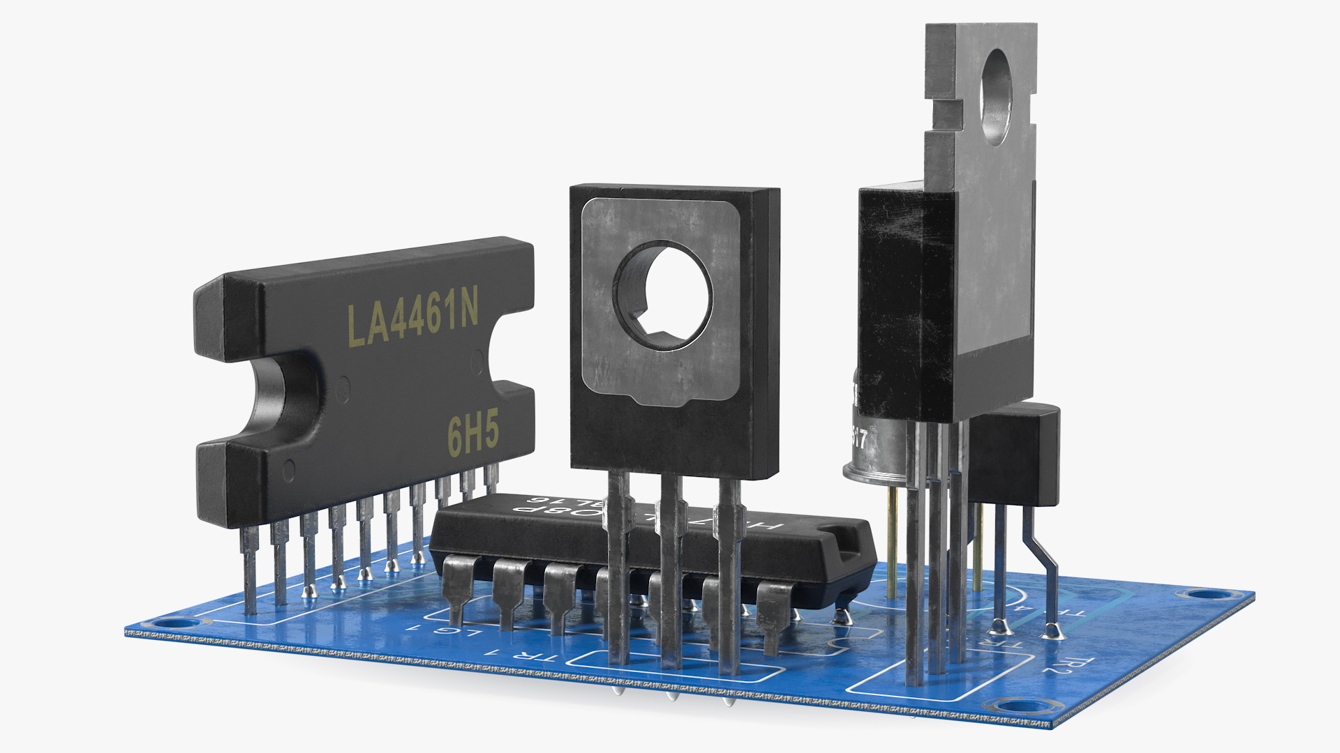 3D Active Electronics Components on Circuit Board