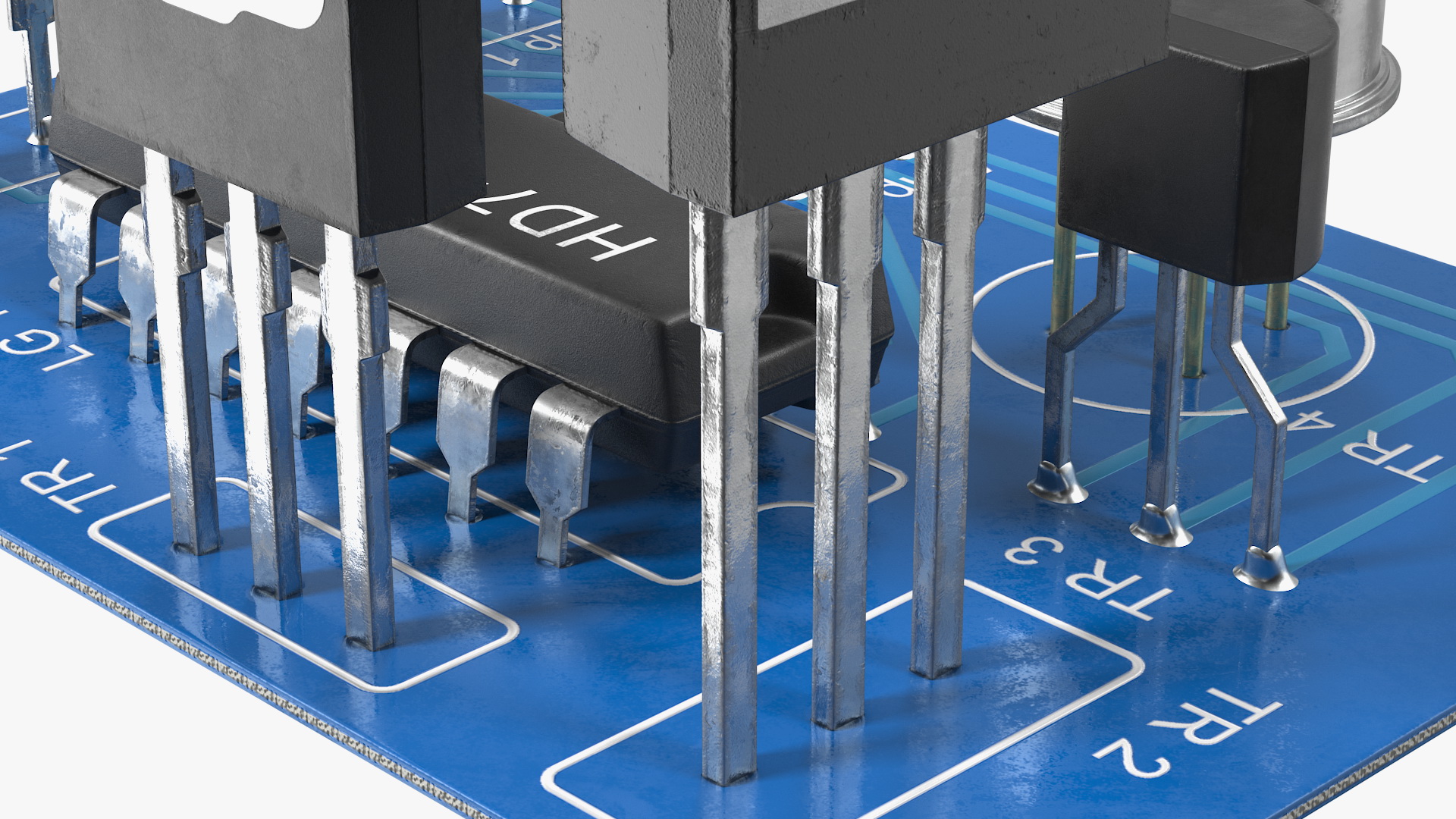 3D Active Electronics Components on Circuit Board