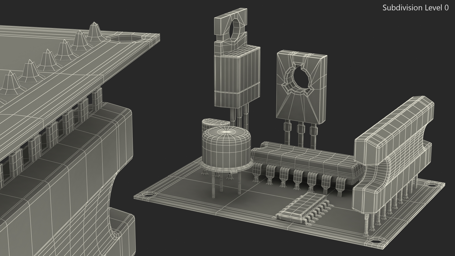 3D Active Electronics Components on Circuit Board