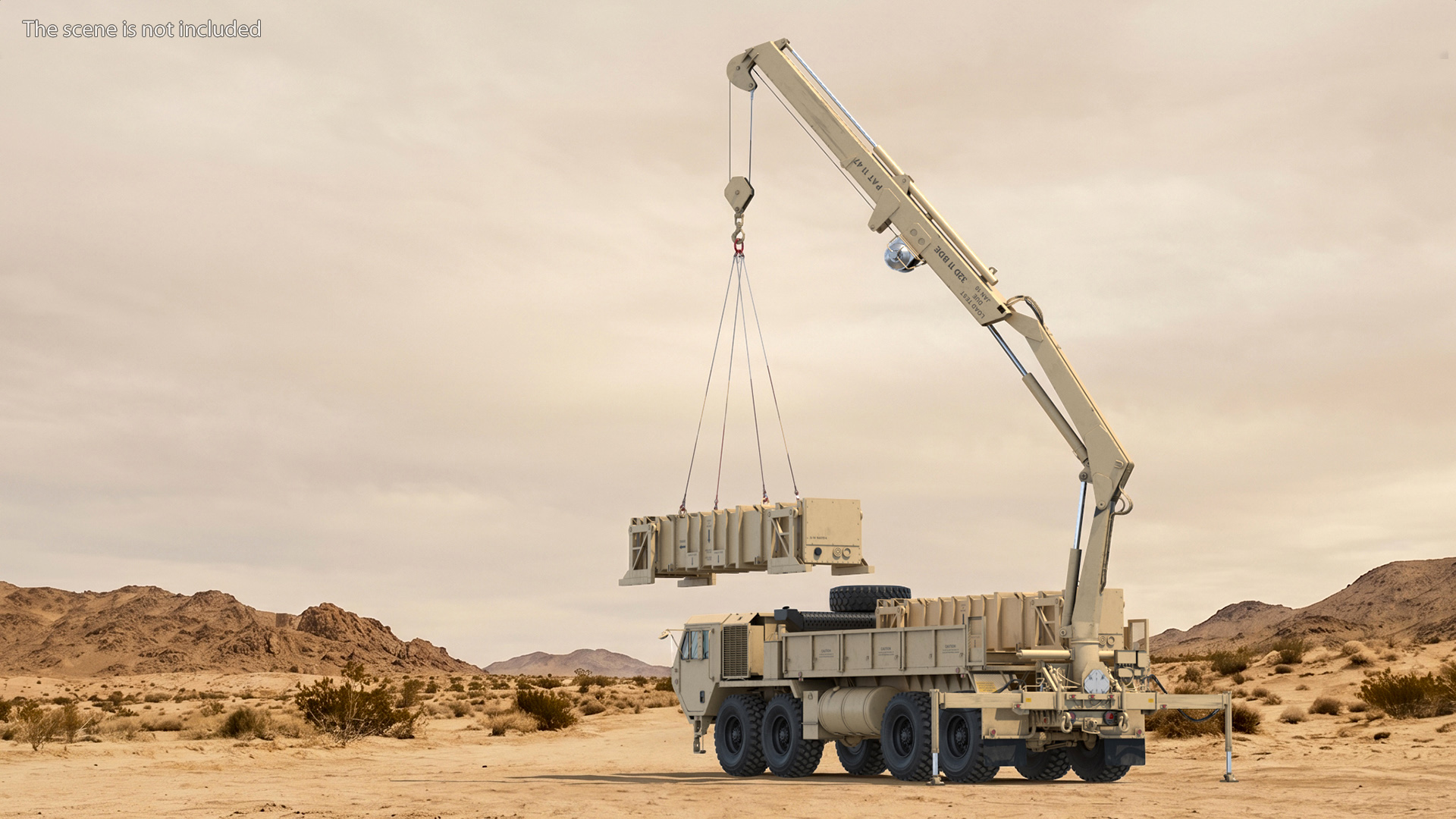 Military Loading Hydraulic Crane System Rigged - view 3