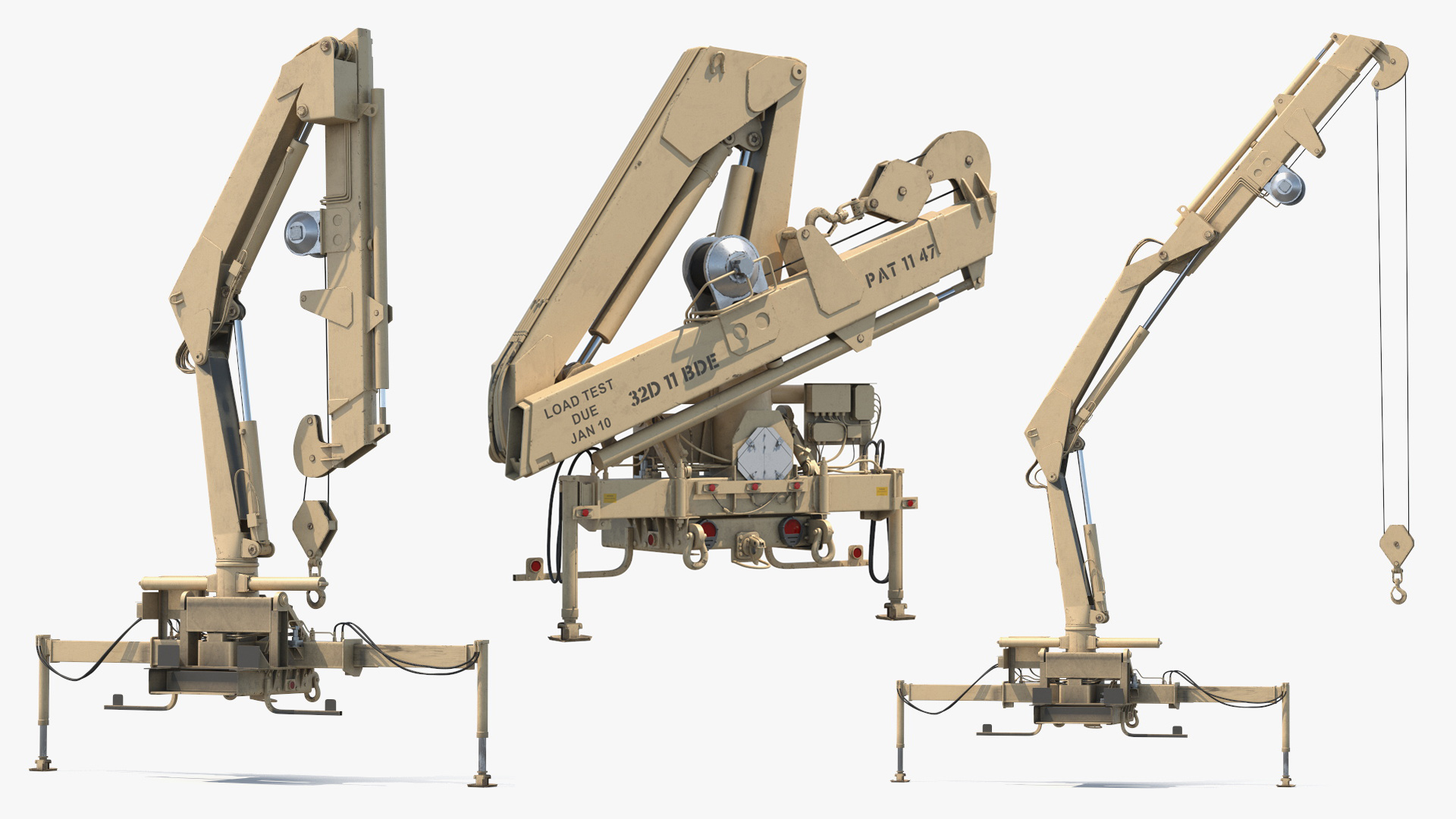 Military Loading Hydraulic Crane System Rigged - view 2