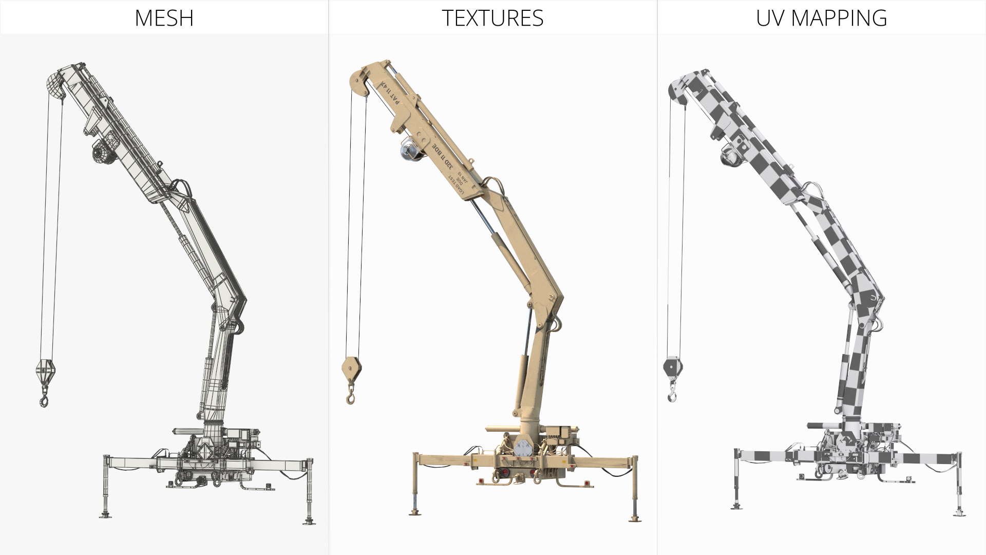 Military Loading Hydraulic Crane System Rigged - view 9