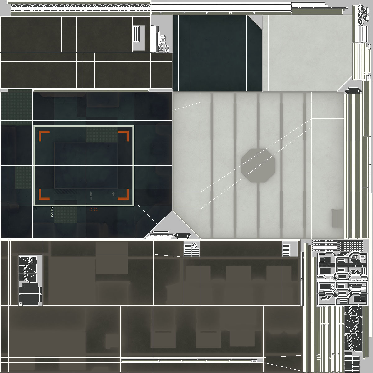 3D Command Room with Operators Red
