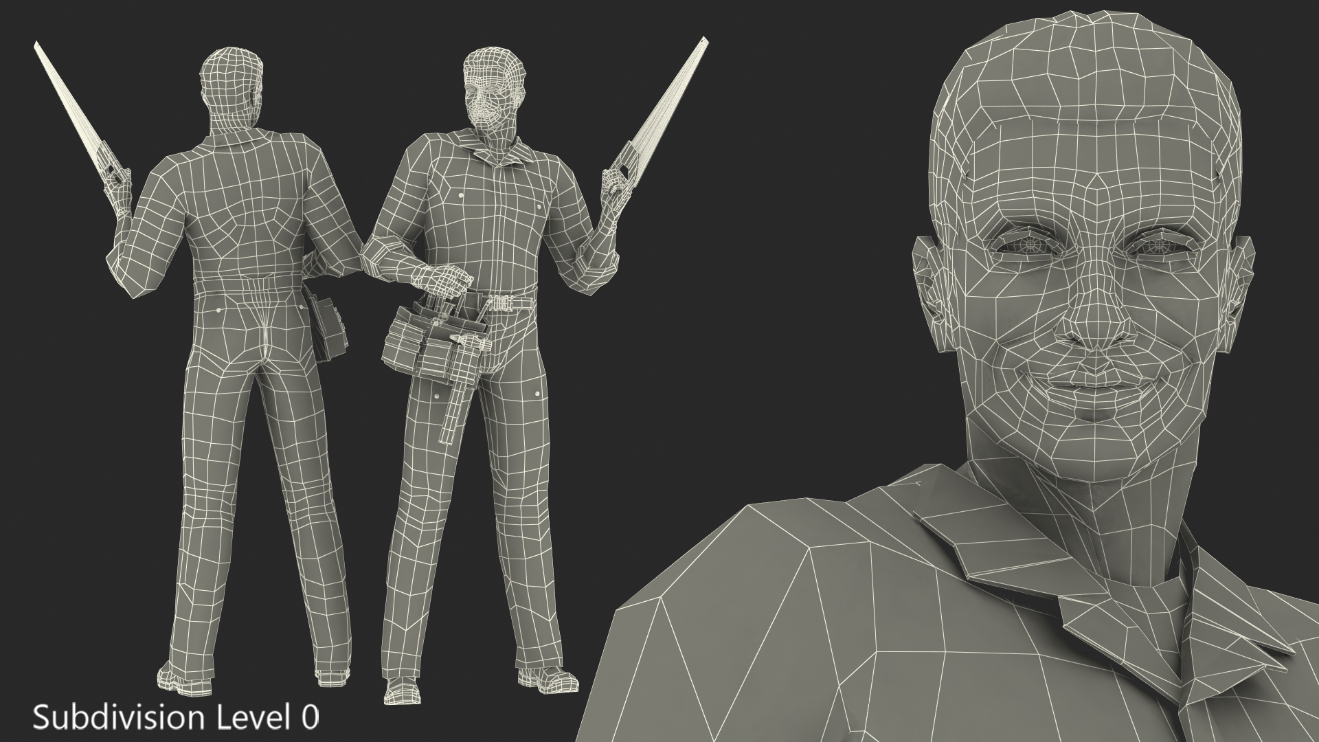 3D Carpenter Standing Pose model