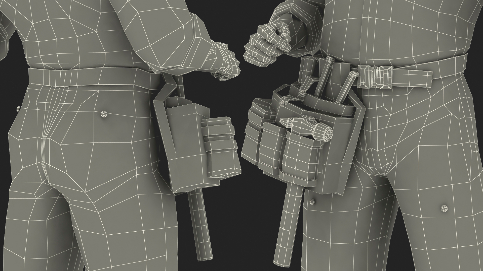 3D Carpenter Standing Pose model