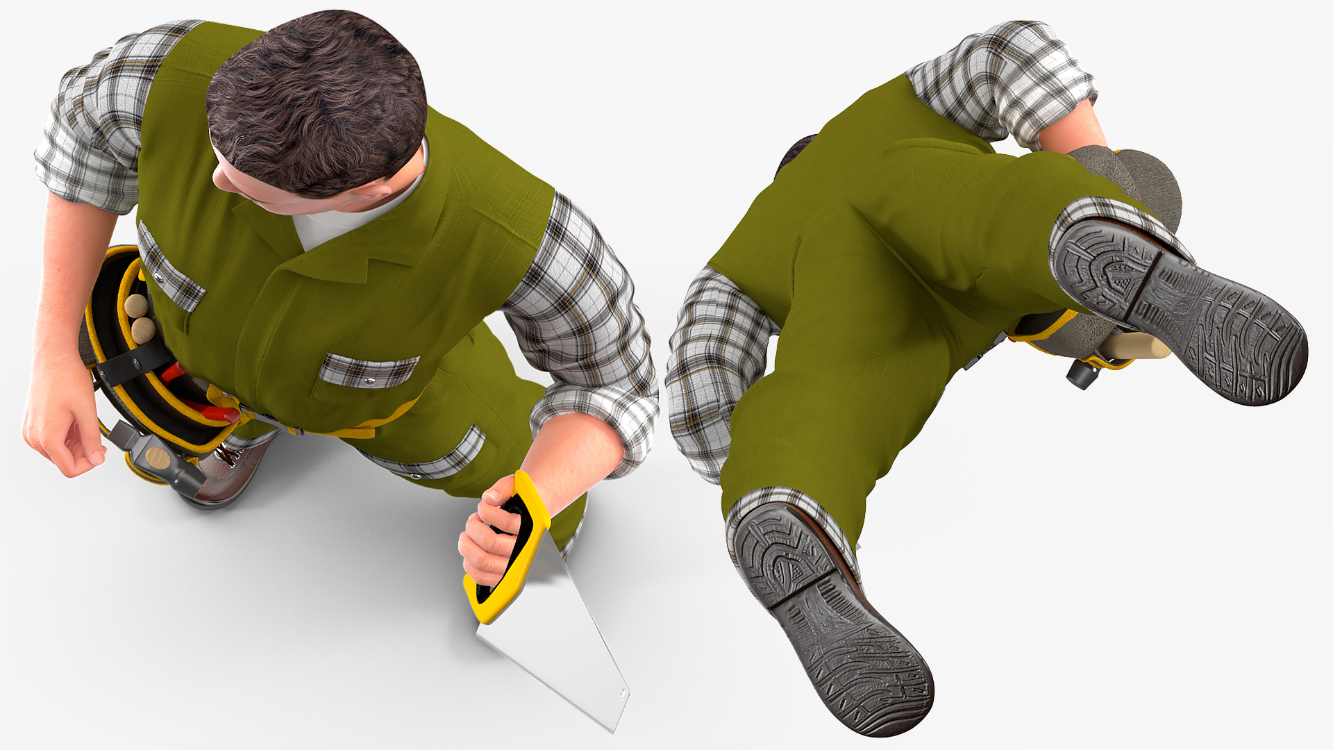 3D Carpenter Standing Pose model