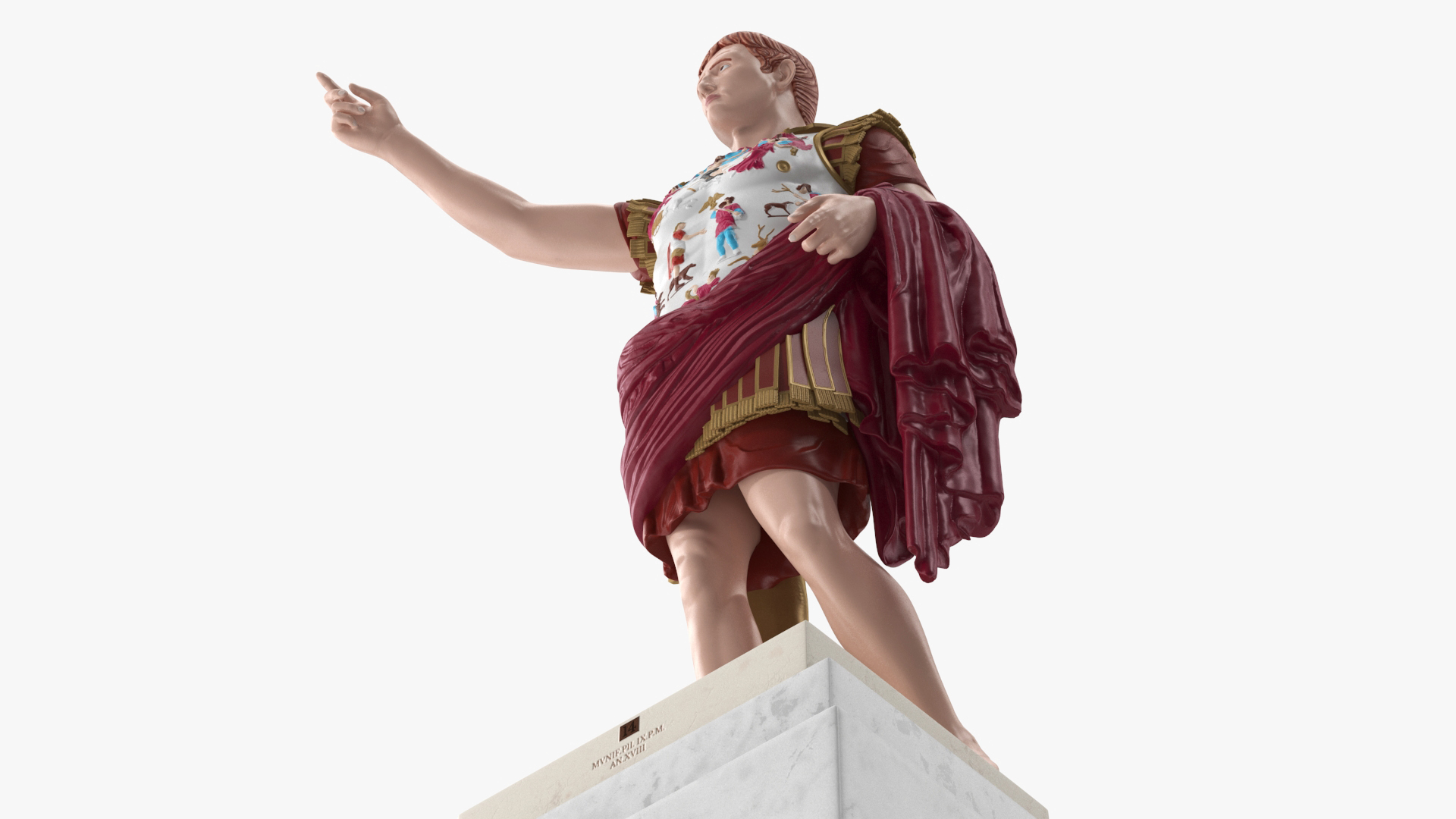 3D Roman Leader Statue of Prima Porta Stylized Replica