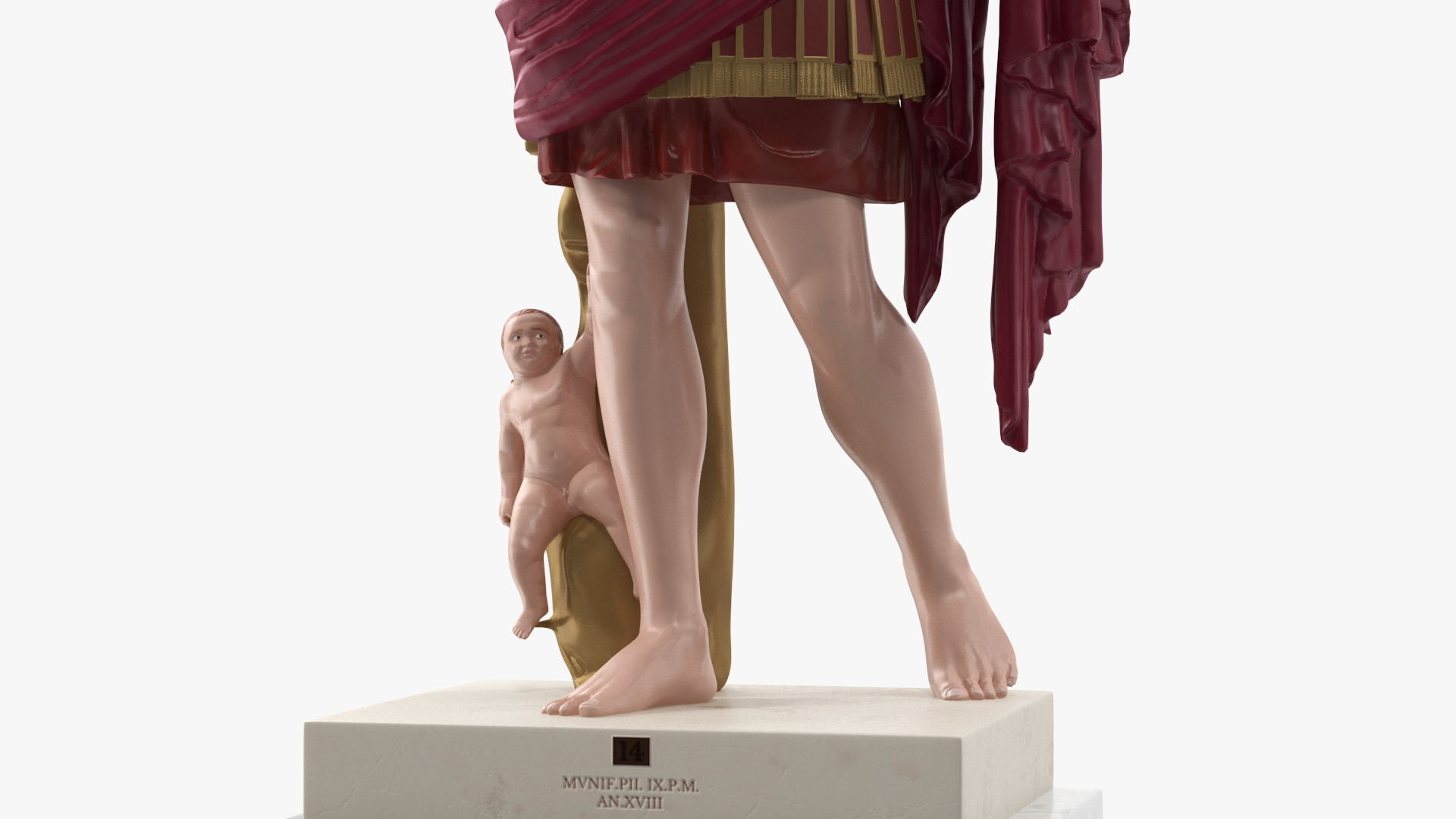 3D Roman Leader Statue of Prima Porta Stylized Replica