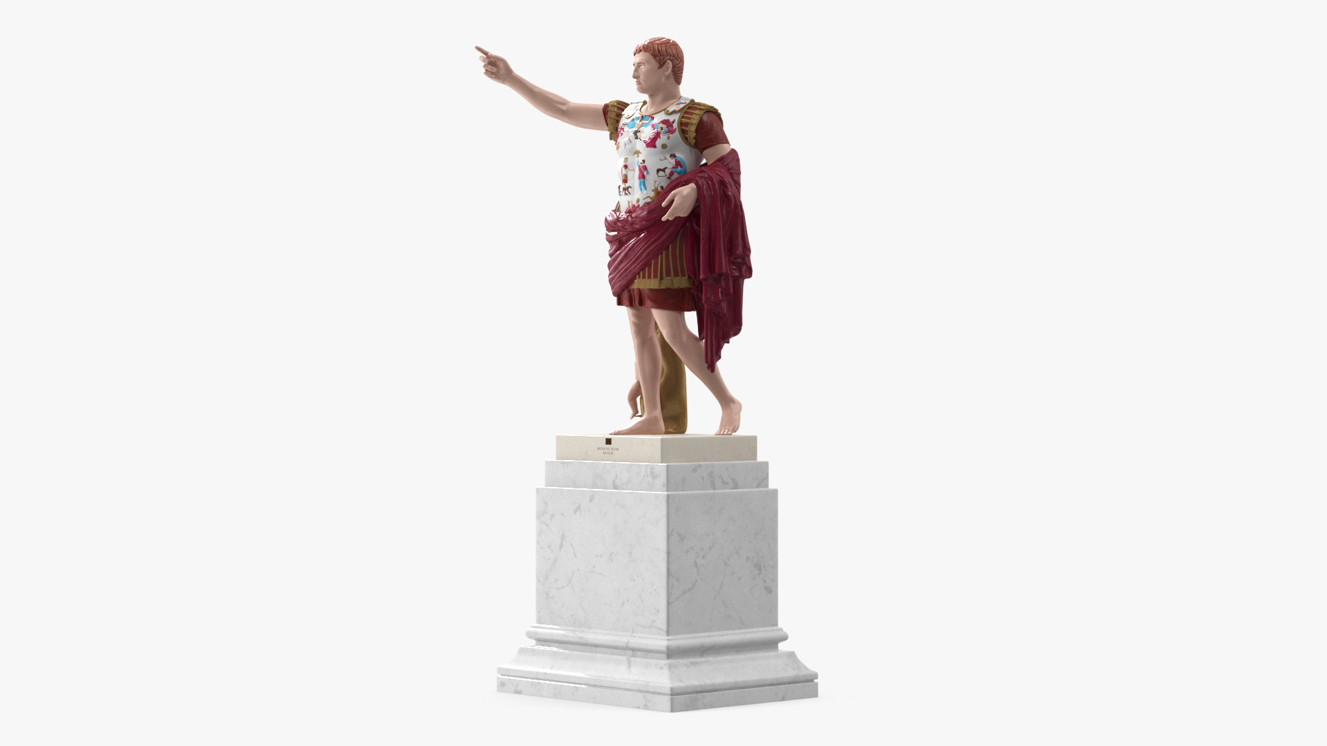 3D Roman Leader Statue of Prima Porta Stylized Replica