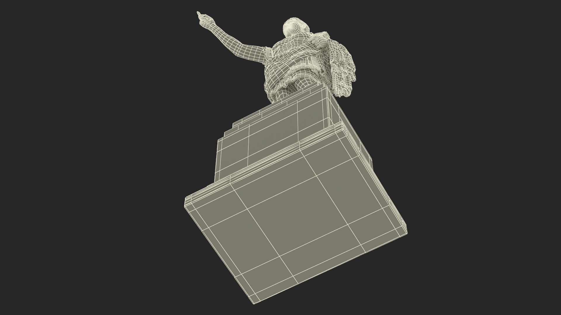 3D Roman Leader Statue of Prima Porta Stylized Replica