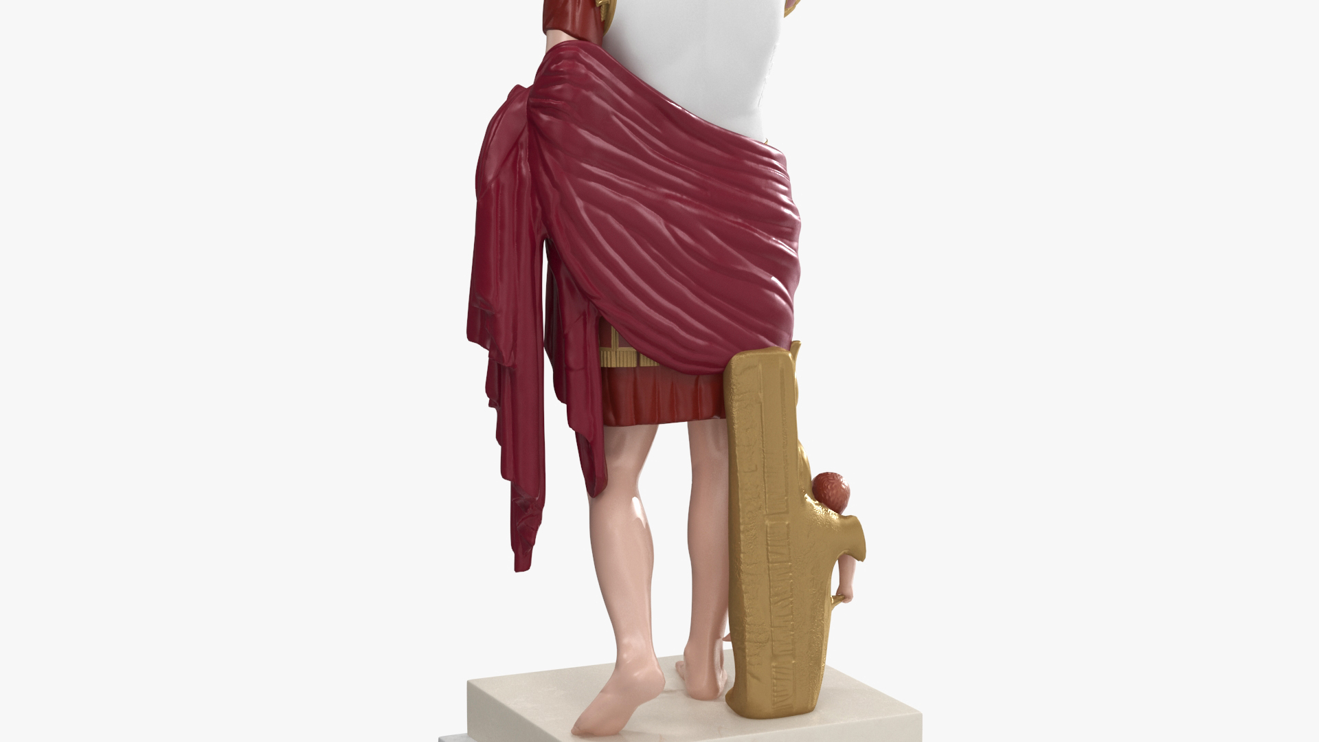 3D Roman Leader Statue of Prima Porta Stylized Replica