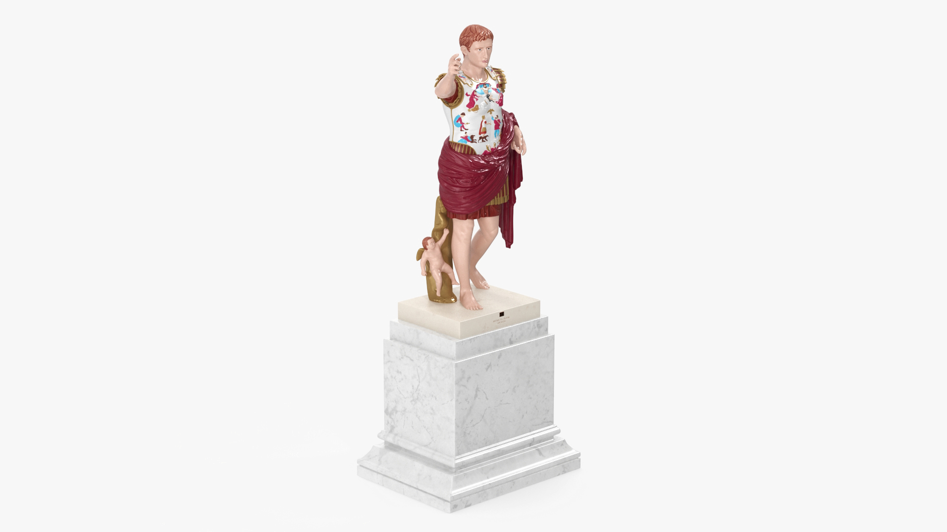 3D Roman Leader Statue of Prima Porta Stylized Replica