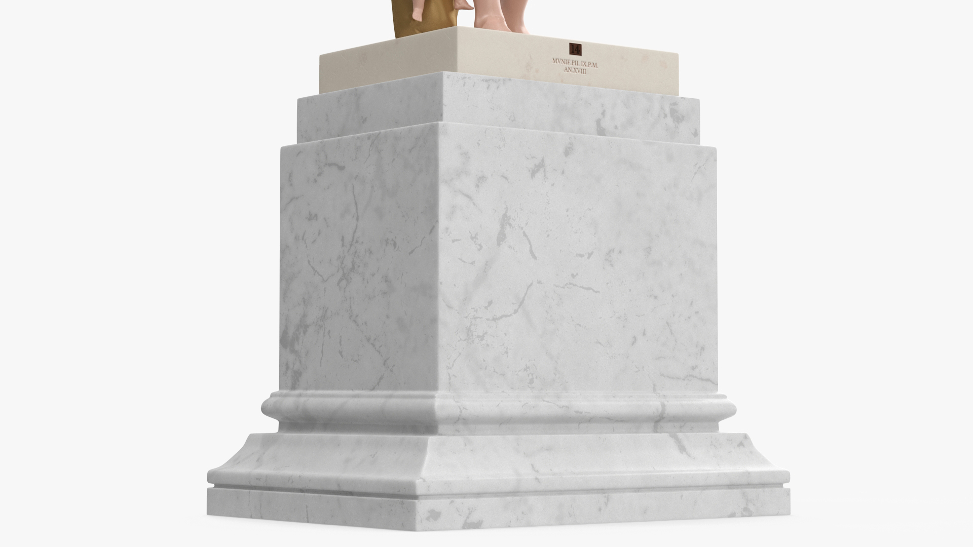 3D Roman Leader Statue of Prima Porta Stylized Replica