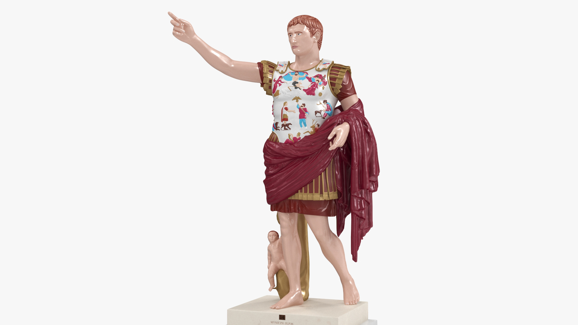3D Roman Leader Statue of Prima Porta Stylized Replica
