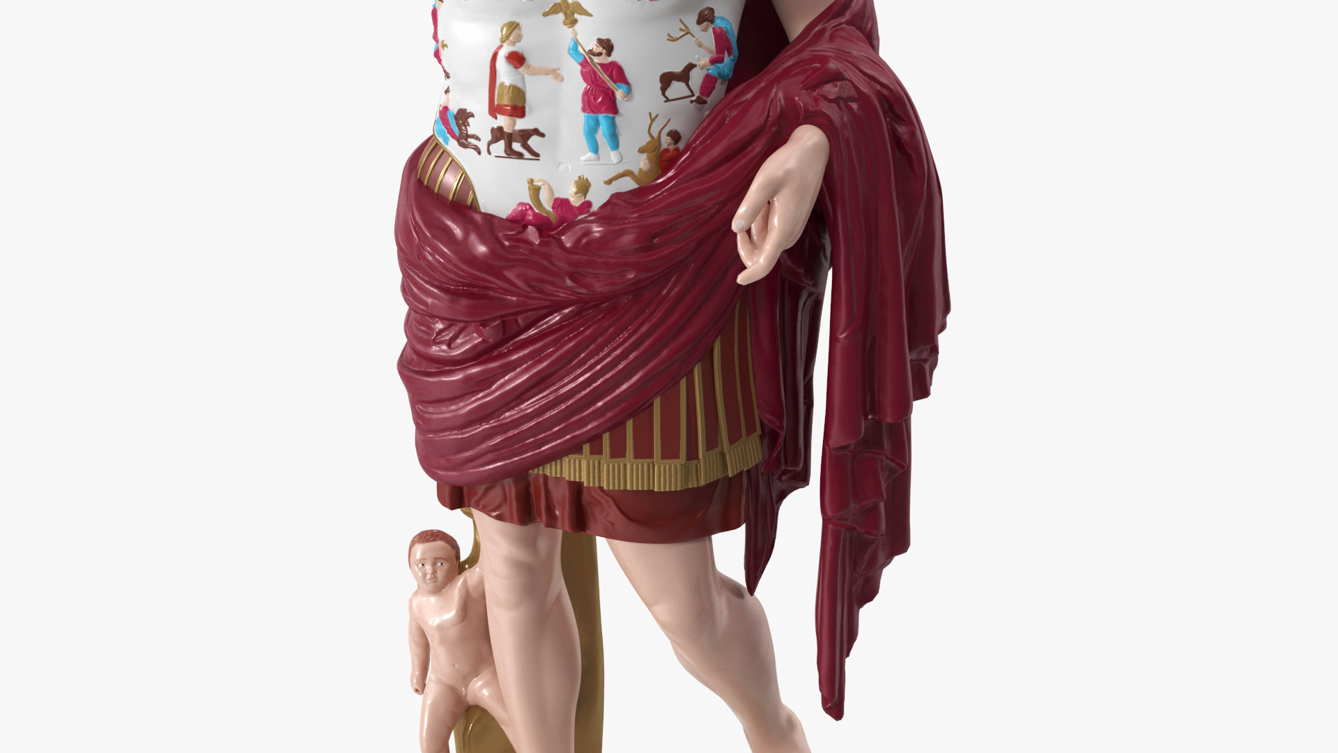 3D Roman Leader Statue of Prima Porta Stylized Replica