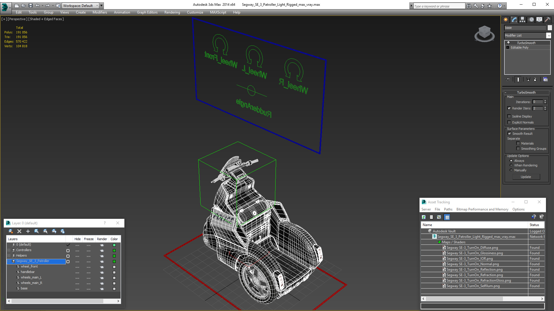 Segway SE 3 Patroller Light Rigged 3D model