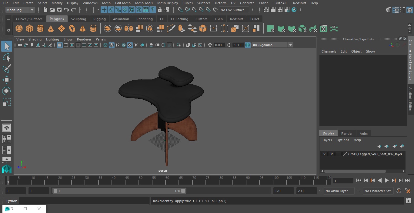 Cross Legged Soul Seat 3D