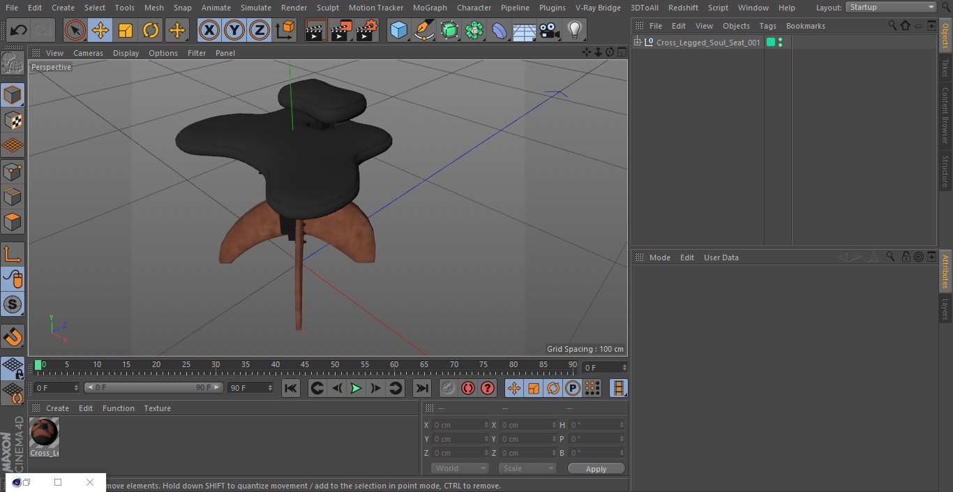 Cross Legged Soul Seat 3D
