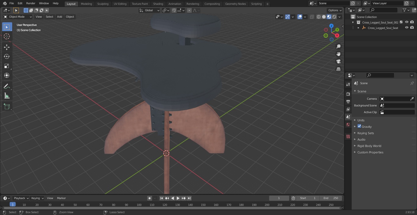 Cross Legged Soul Seat 3D