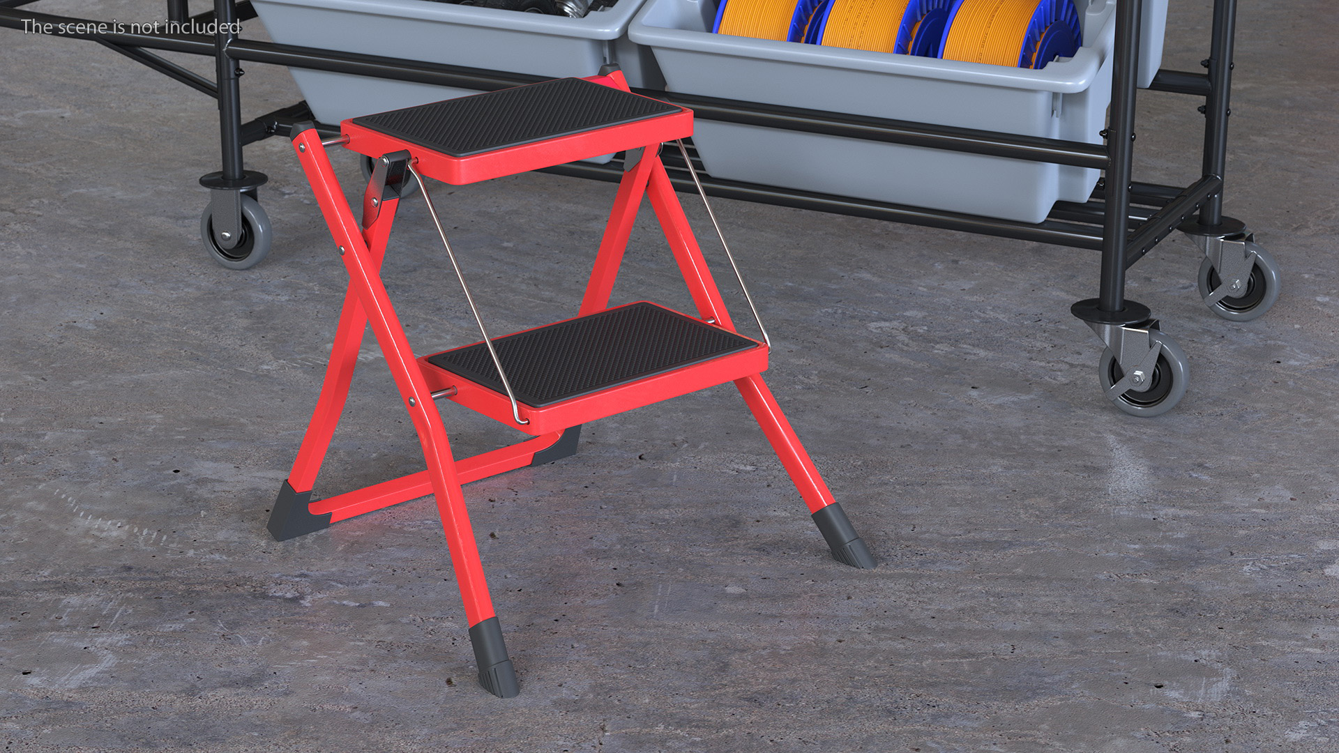 Step Stool Red 3D model