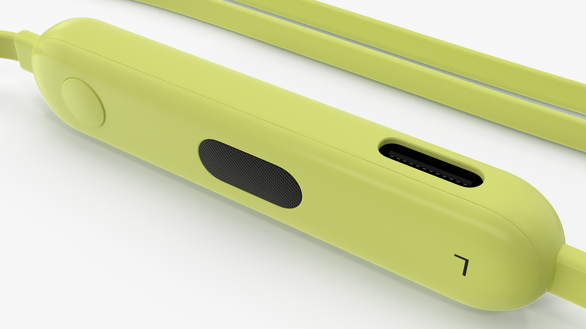 Beats Flex Earphones Yuzu Yellow Folded 3D model