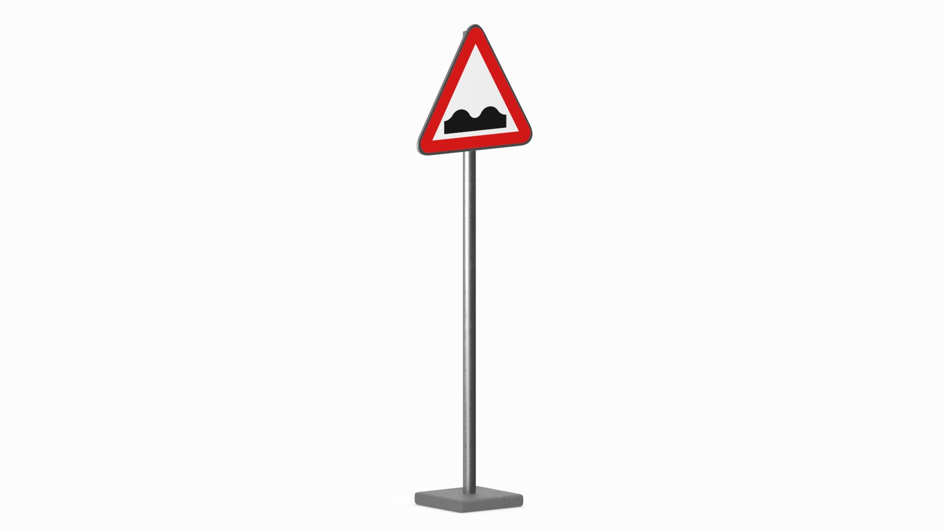 3D Road Sign Uneven Road