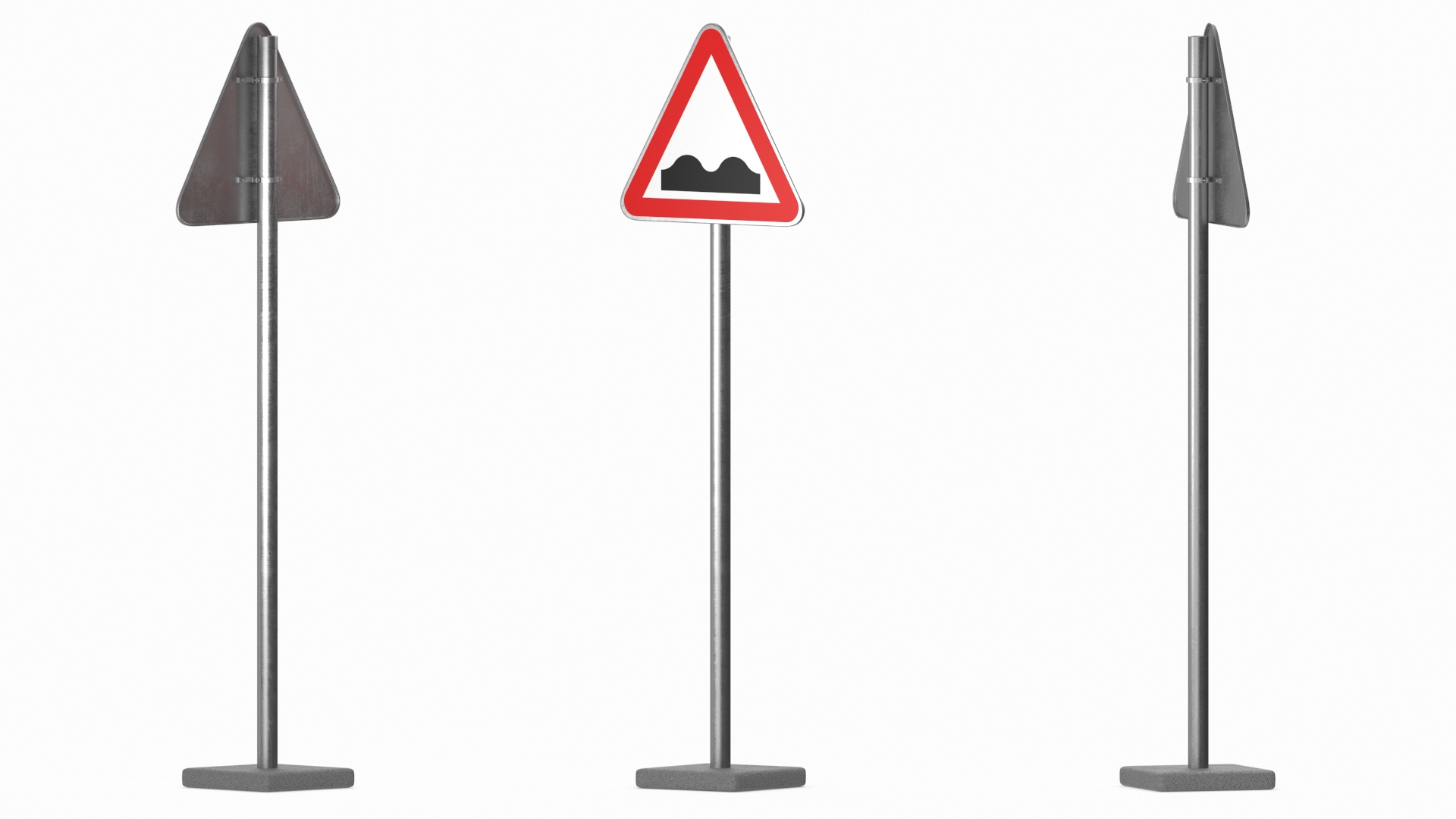3D Road Sign Uneven Road