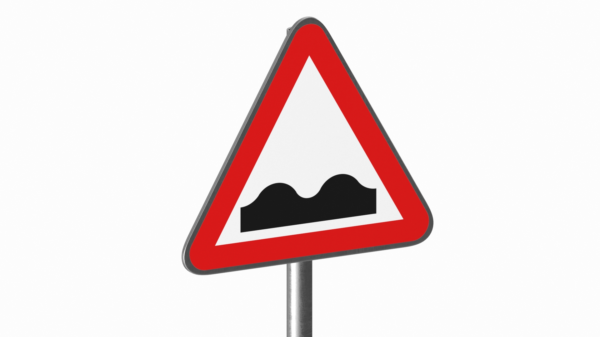 3D Road Sign Uneven Road