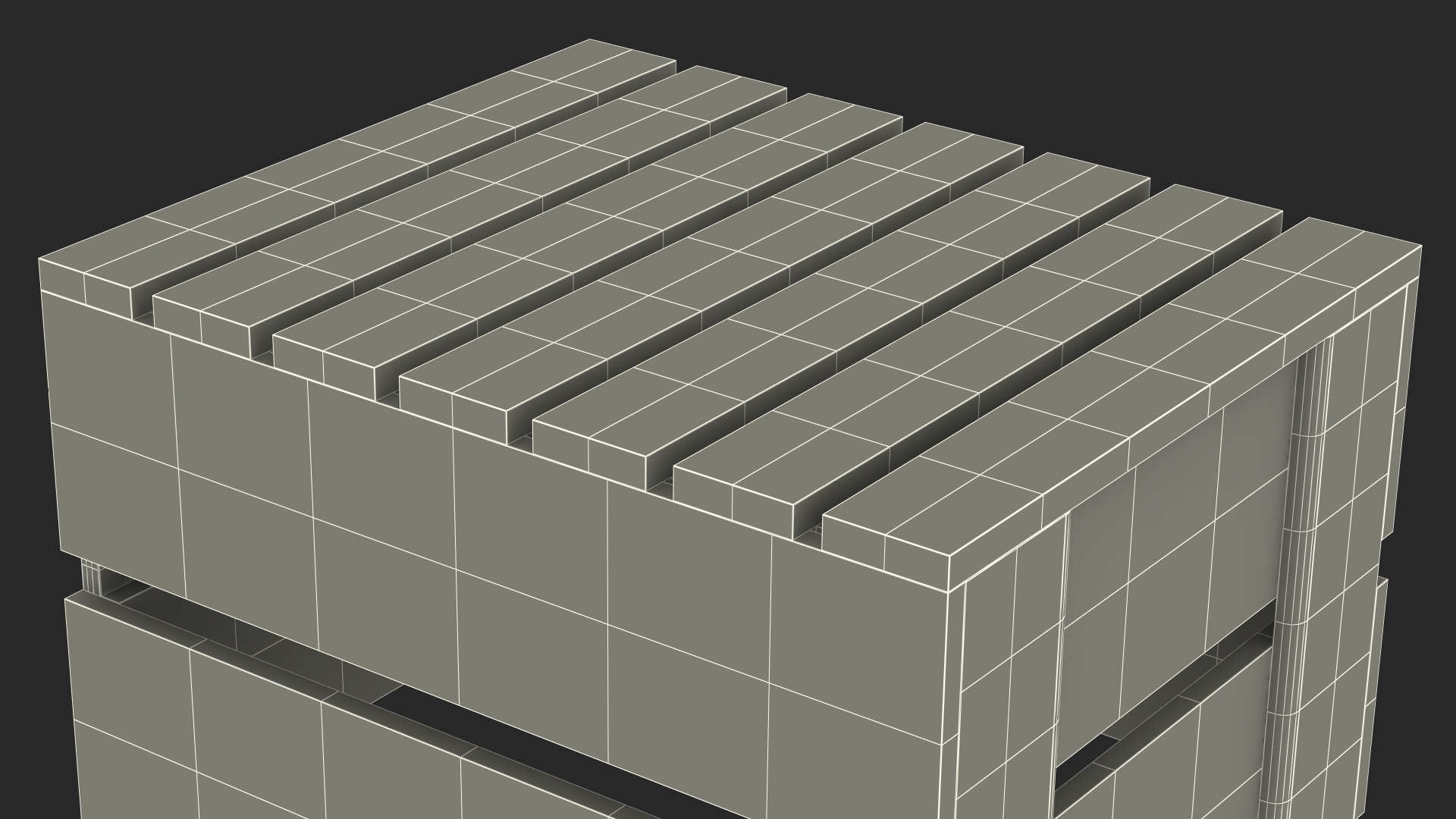 3D Large Scorched Wooden Packaging