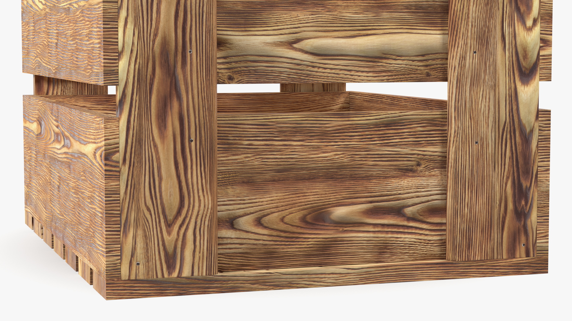 3D Large Scorched Wooden Packaging
