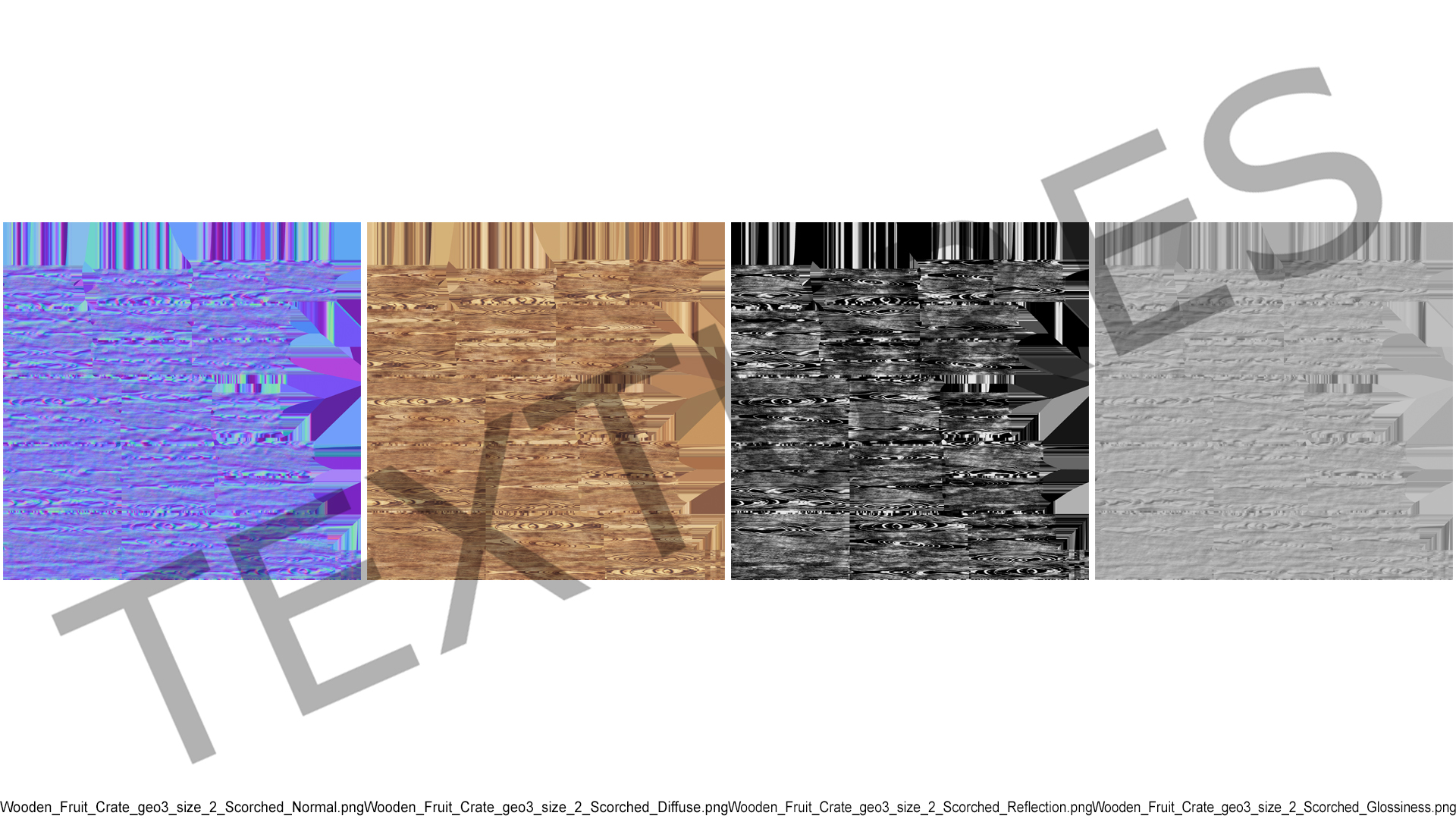 3D Large Scorched Wooden Packaging