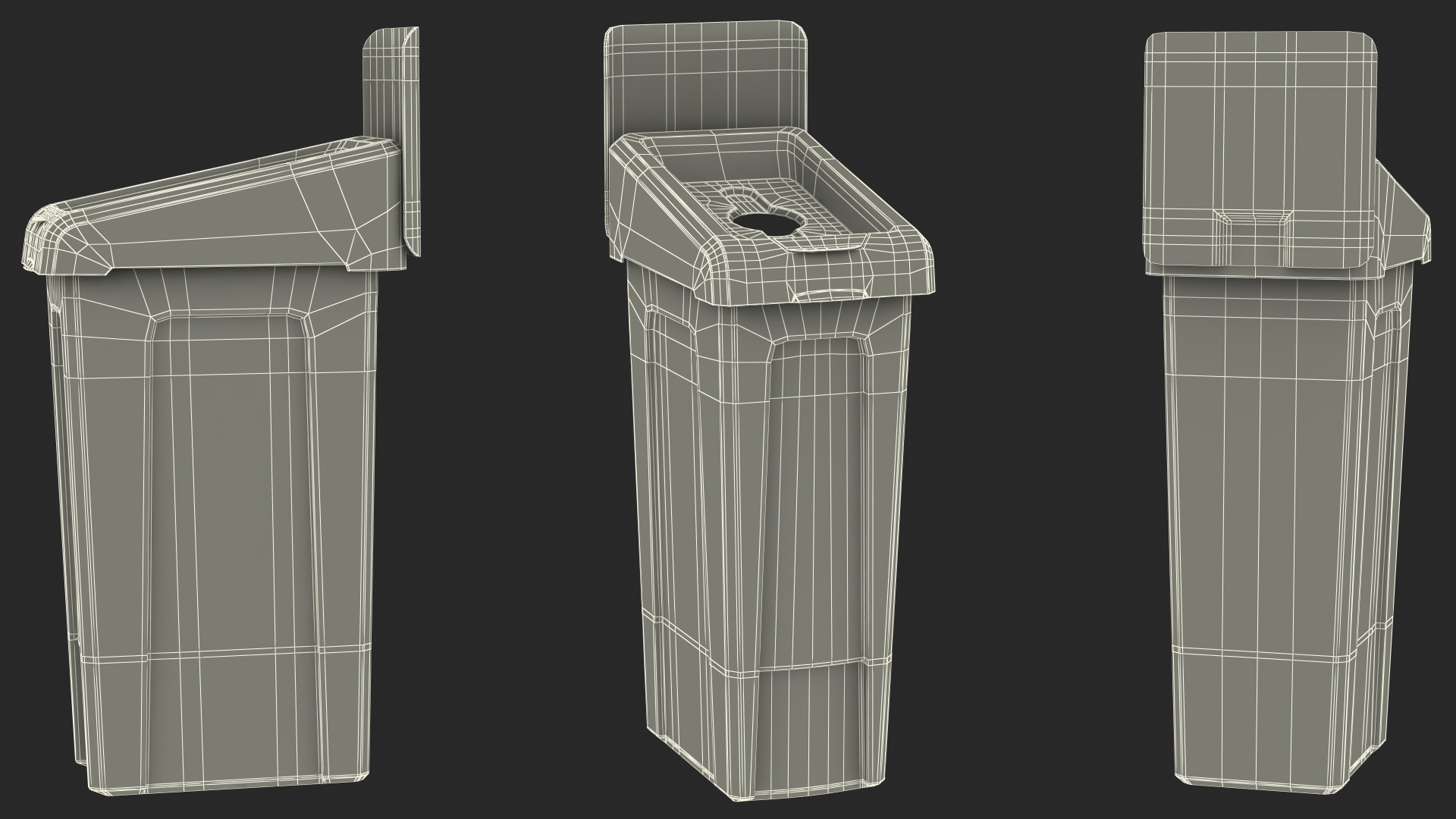 3D Plastic Waste Recycling Container model