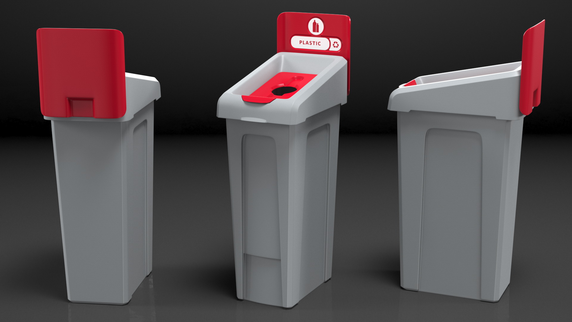 3D Plastic Waste Recycling Container model