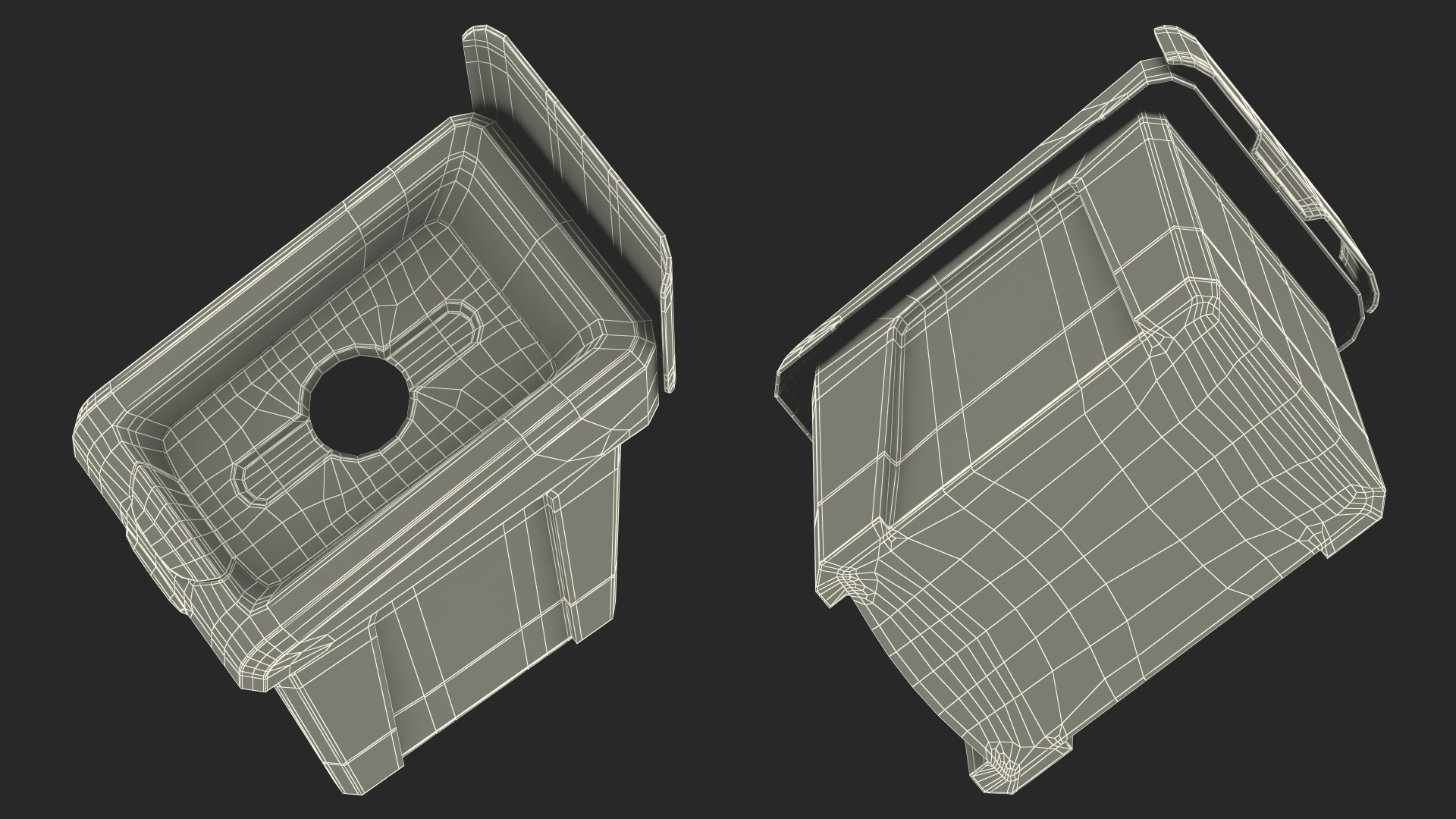 3D Plastic Waste Recycling Container model