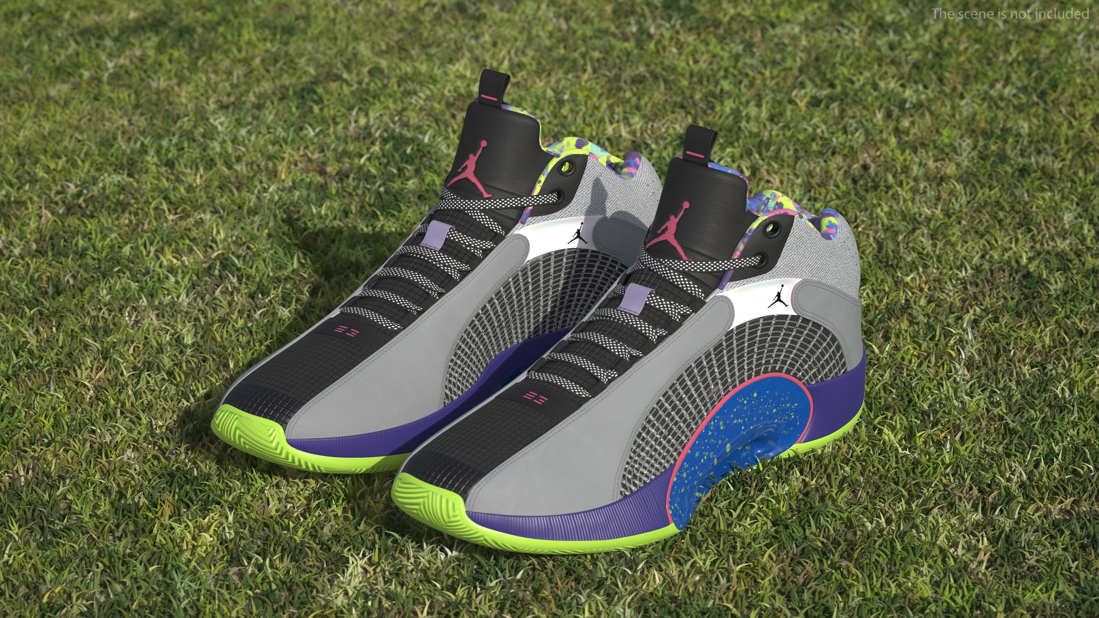 3D Air Jordan 35 Bel-Air Basketball Shoes model