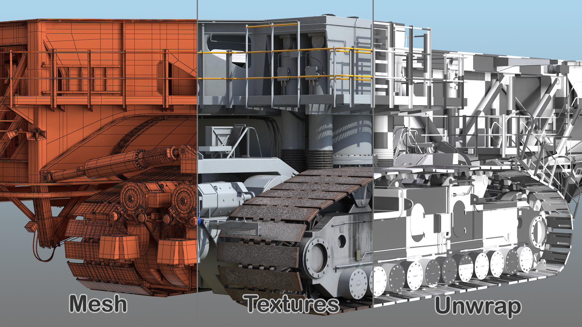 3D model NASA Missile Crawler Transporter Facilities Rigged