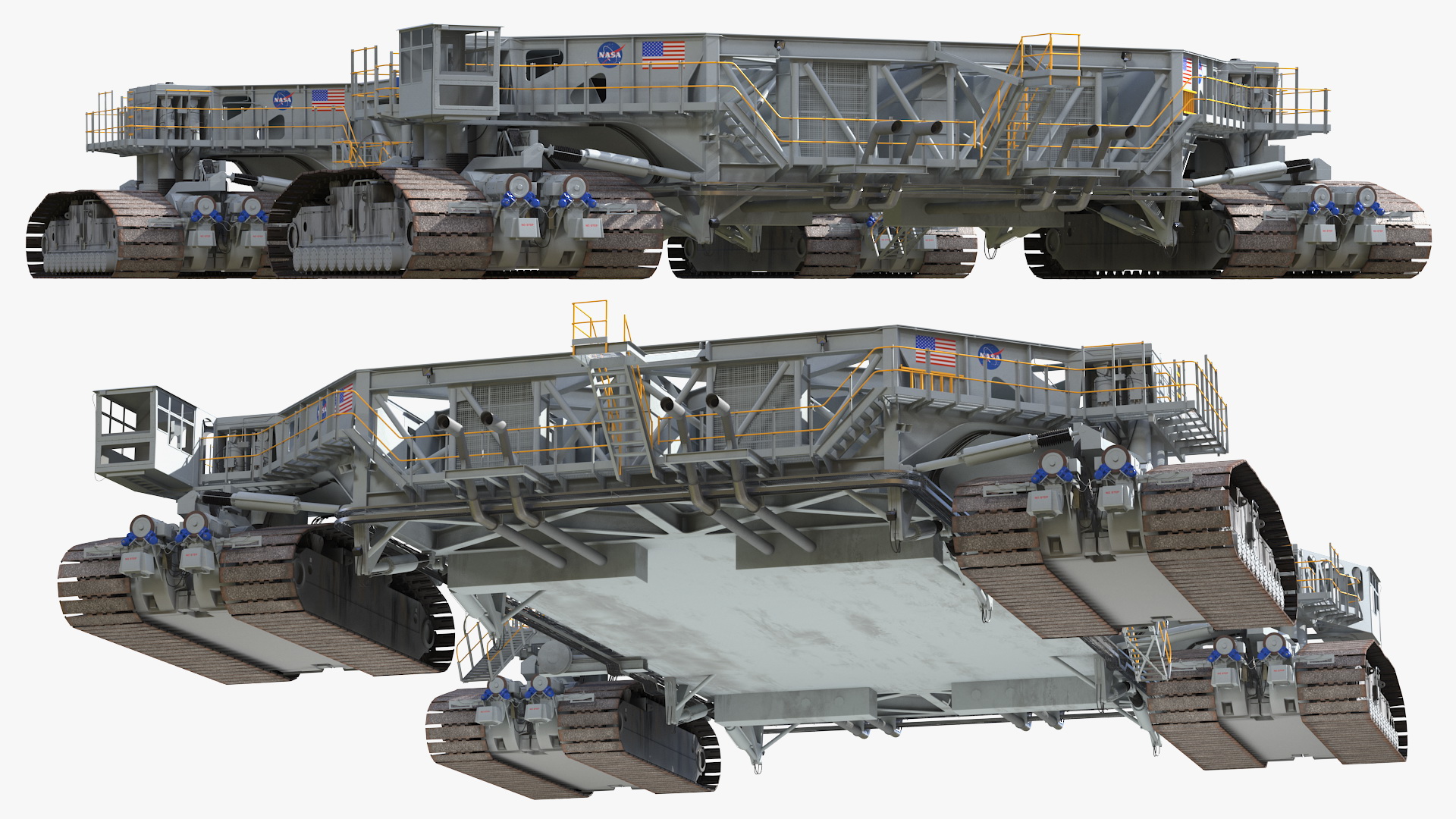 3D model NASA Missile Crawler Transporter Facilities Rigged
