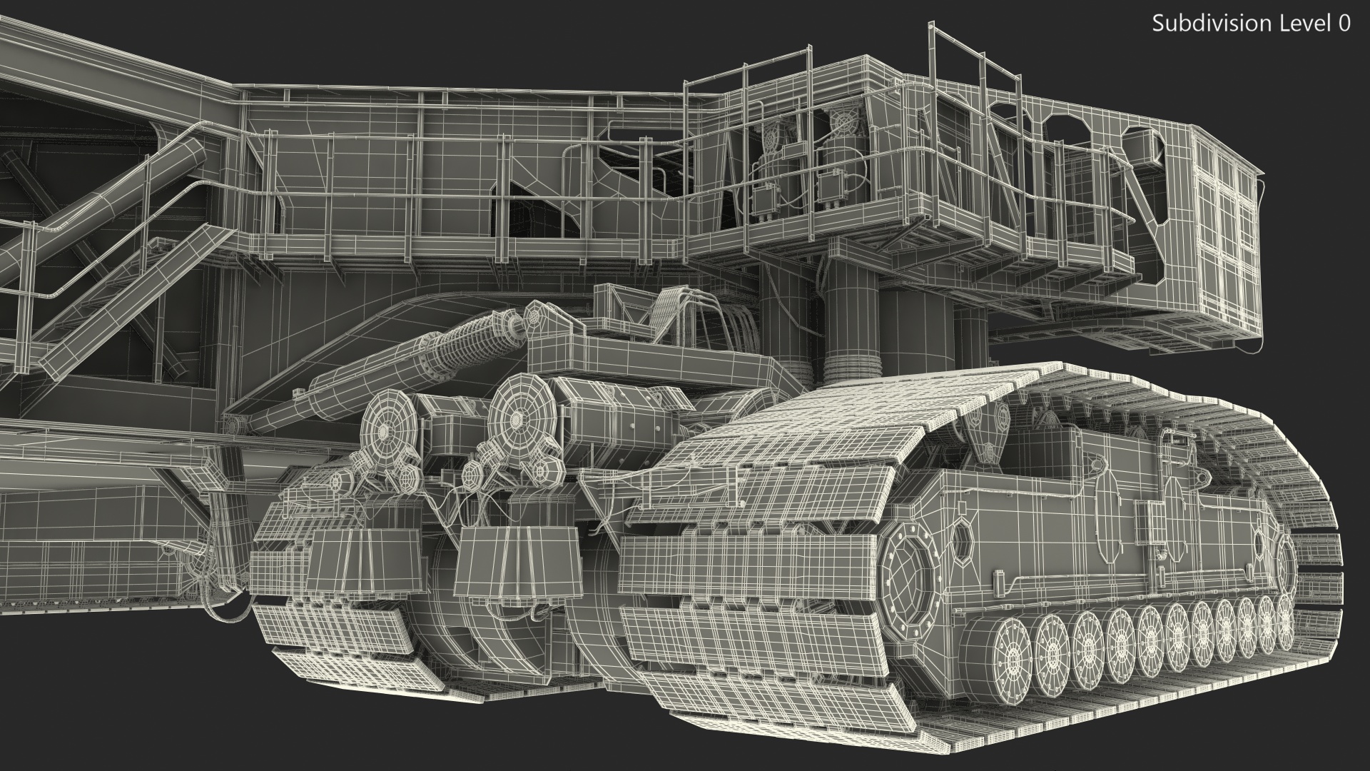 3D model NASA Missile Crawler Transporter Facilities Rigged