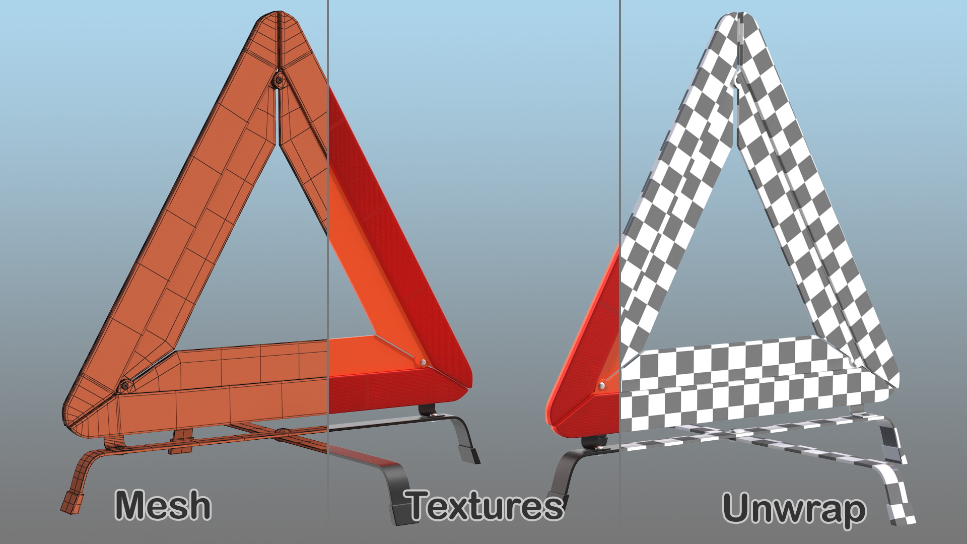 3D Emergency Warning Triangle