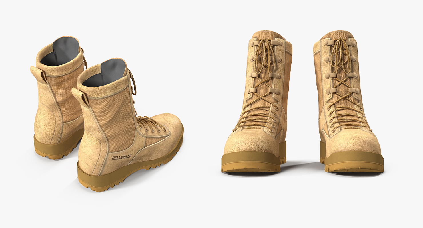 Belleville 795 Desert Waterproof Insulated Combat Boot 3D model