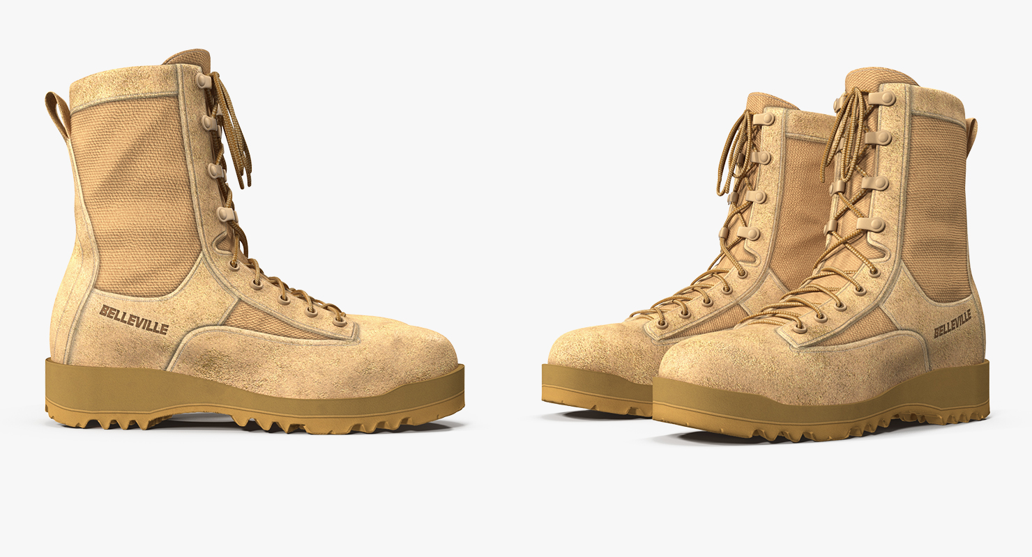 Belleville 795 Desert Waterproof Insulated Combat Boot 3D model