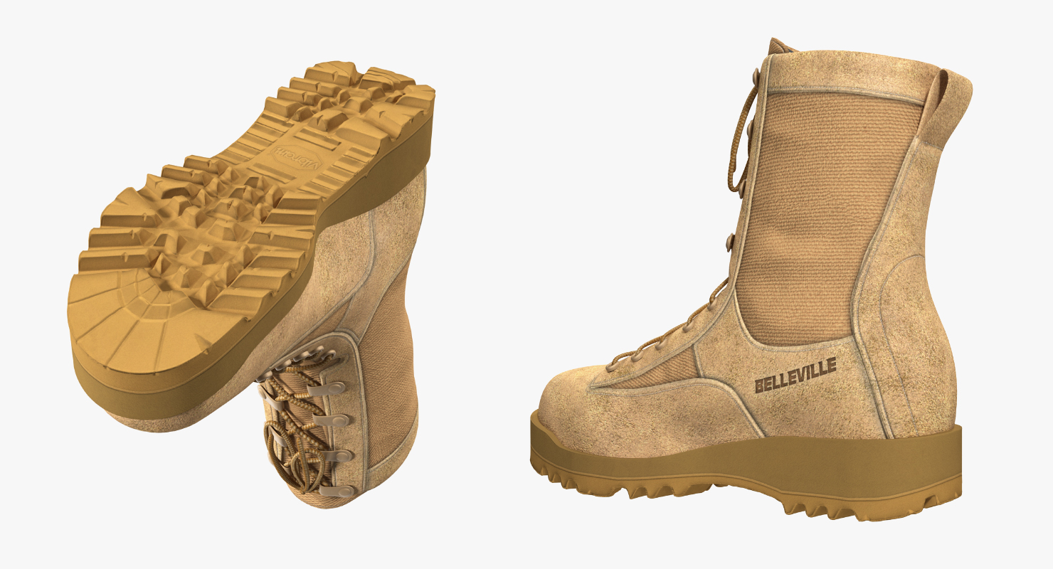Belleville 795 Desert Waterproof Insulated Combat Boot 3D model