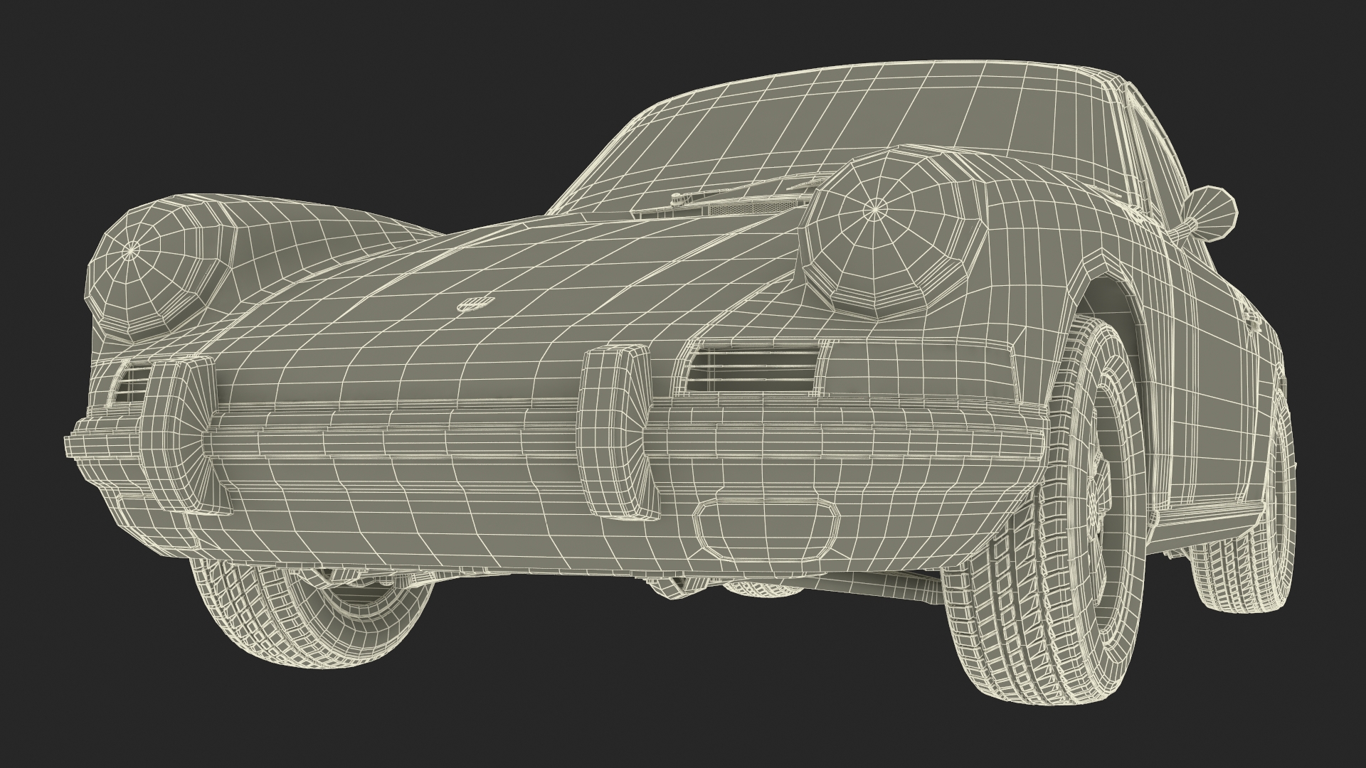 3D Porsche 911 1968 Blue