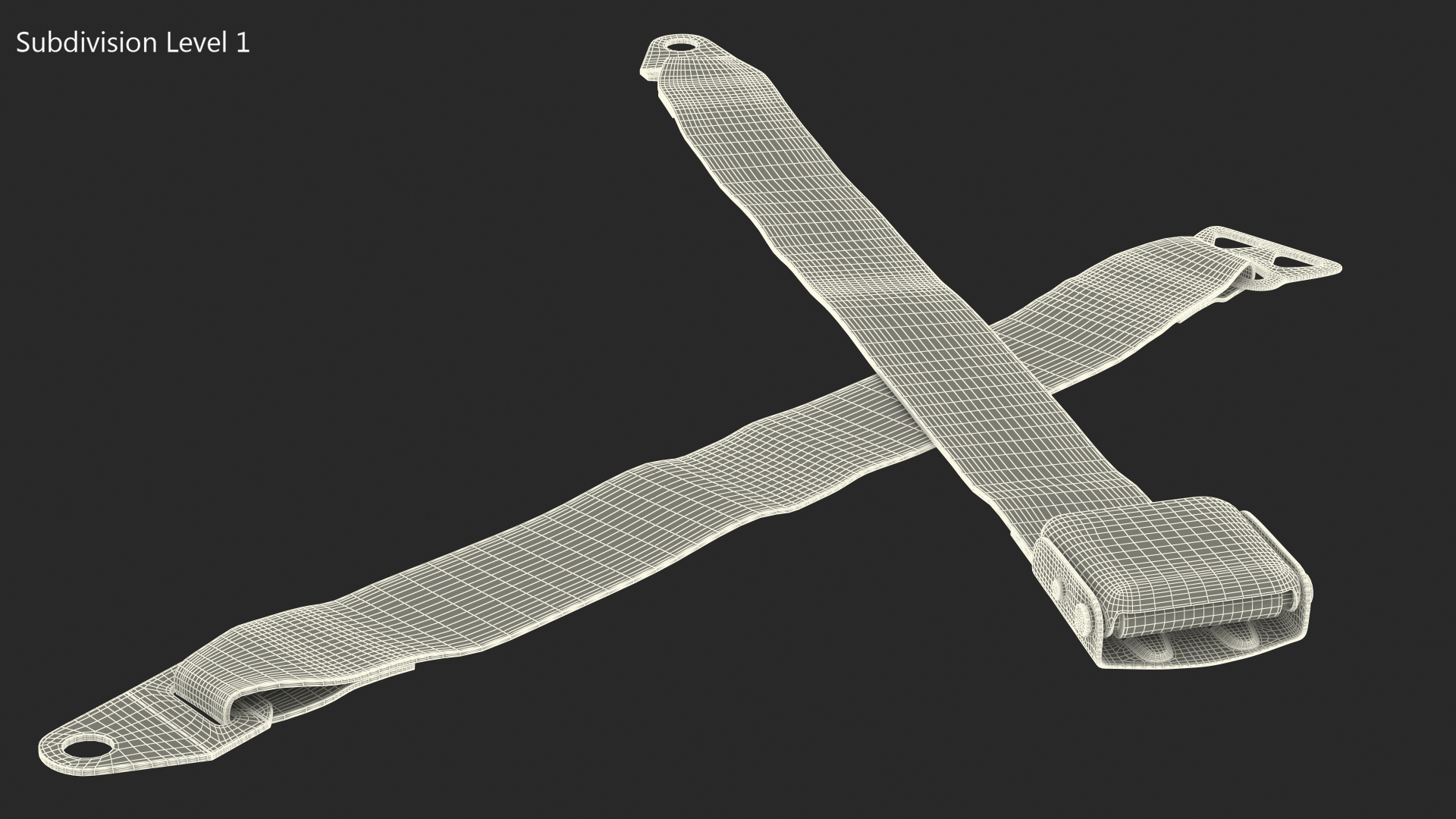 3D Airline Seat Belt Extender Type B Blue model
