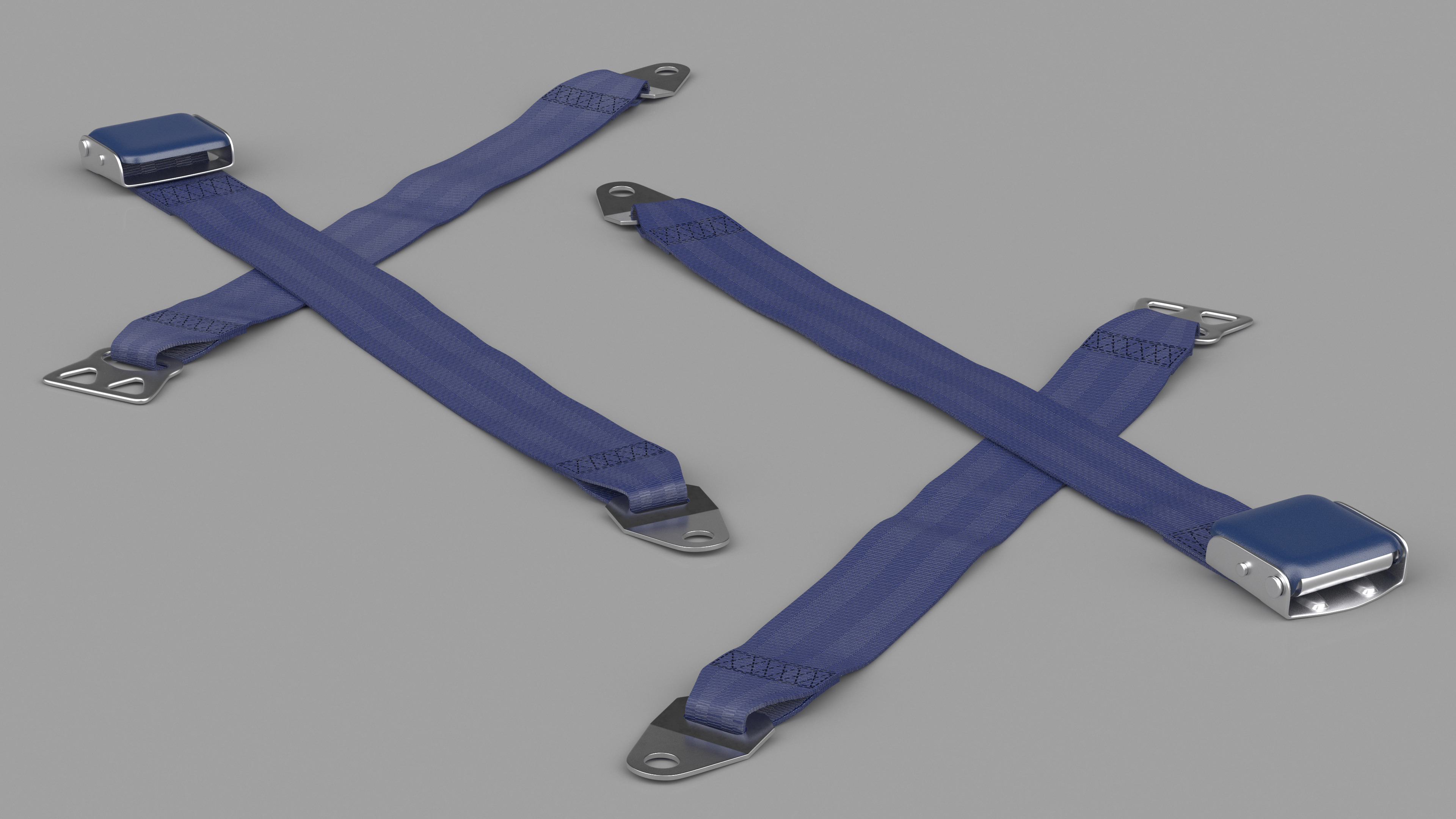3D Airline Seat Belt Extender Type B Blue model