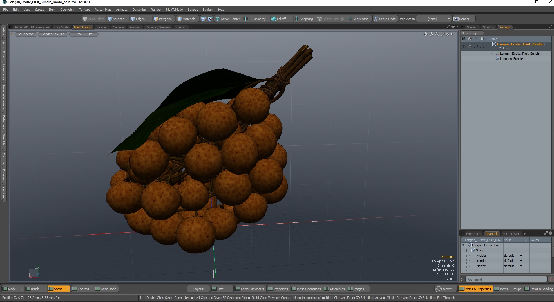 3D Longan Exotic Fruit Bundle