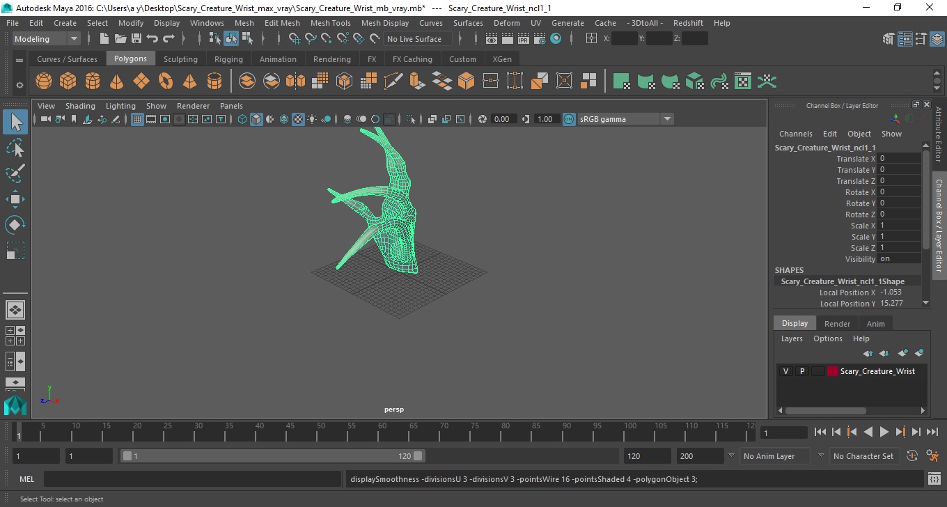 3D model Scary Creature Wrist